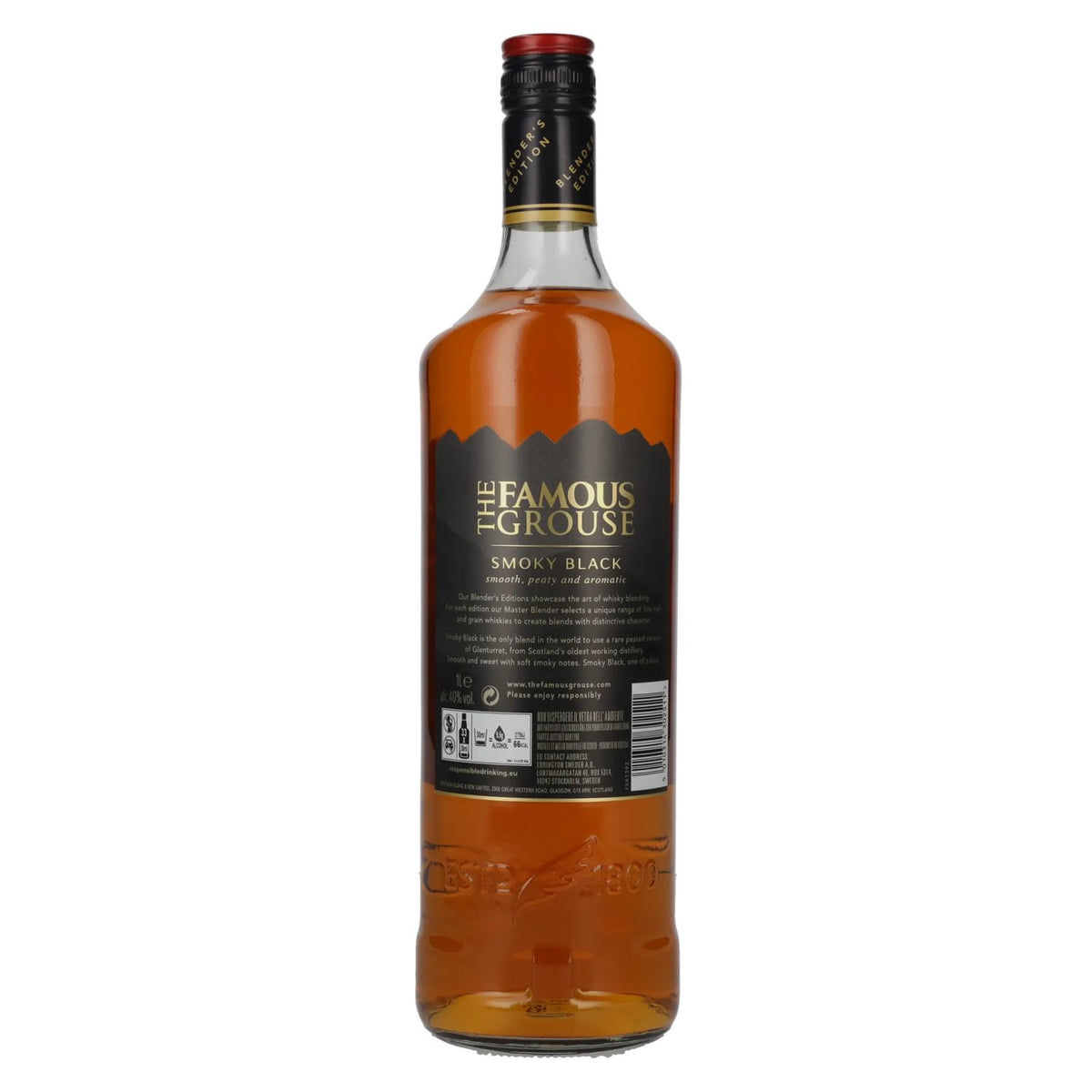 The Famous Grouse SMOKY BLACK Blended Scotch Whisky 40% ABV 1l