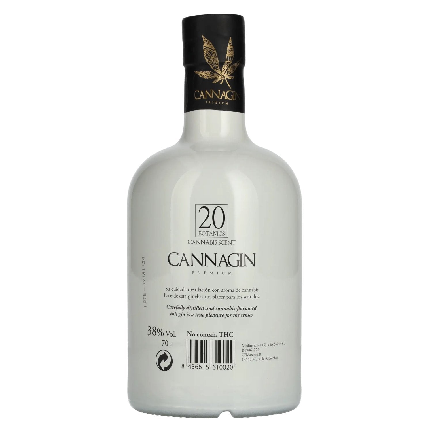 CANNAGIN Premium Distilled Gin 38% vol. 0,7l