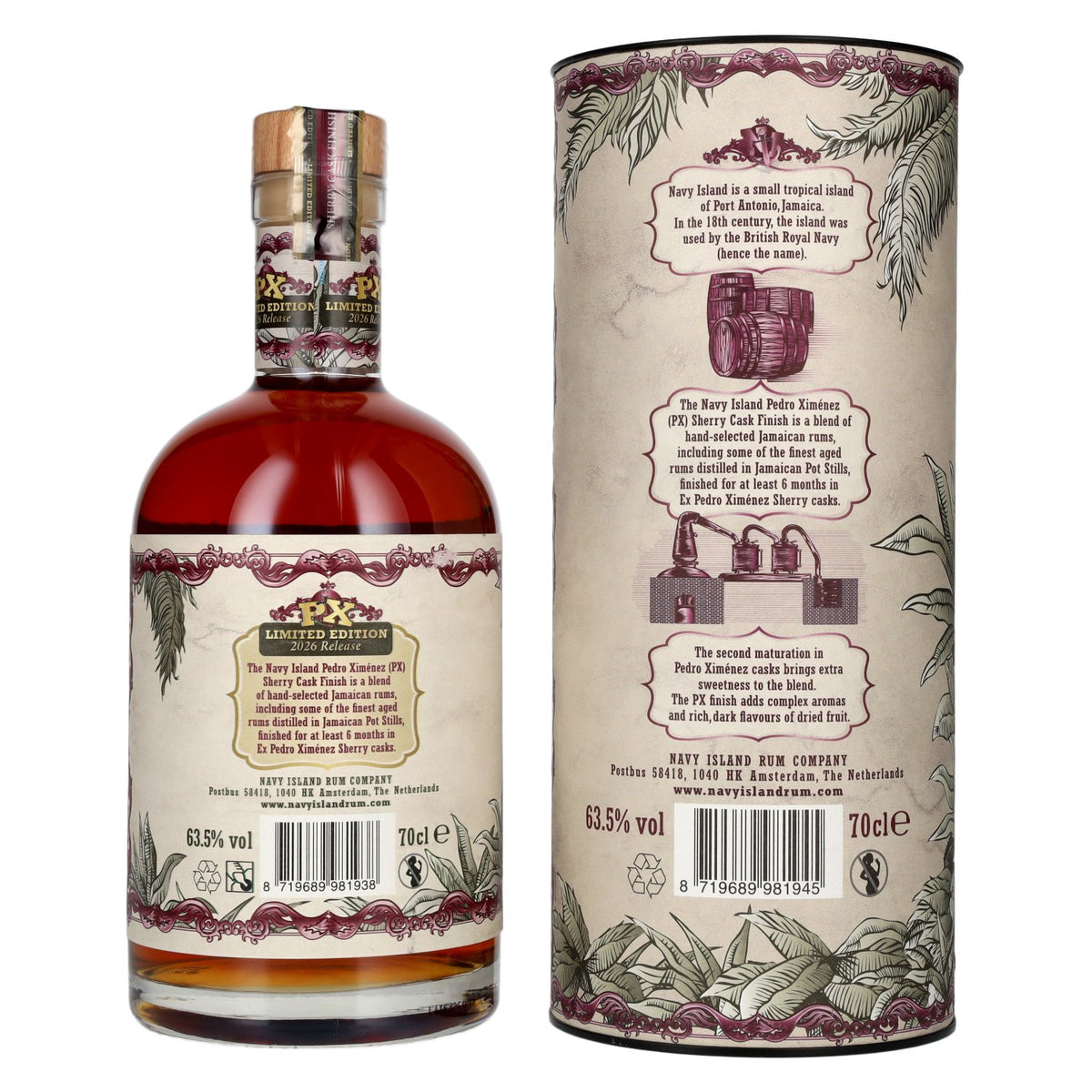Navy Island JAMAICA XO Reserve Rum Pedro Ximénez Sherry Cask Finish Strength 2026 63,5% Vol. 0,7l in Geschenkbox