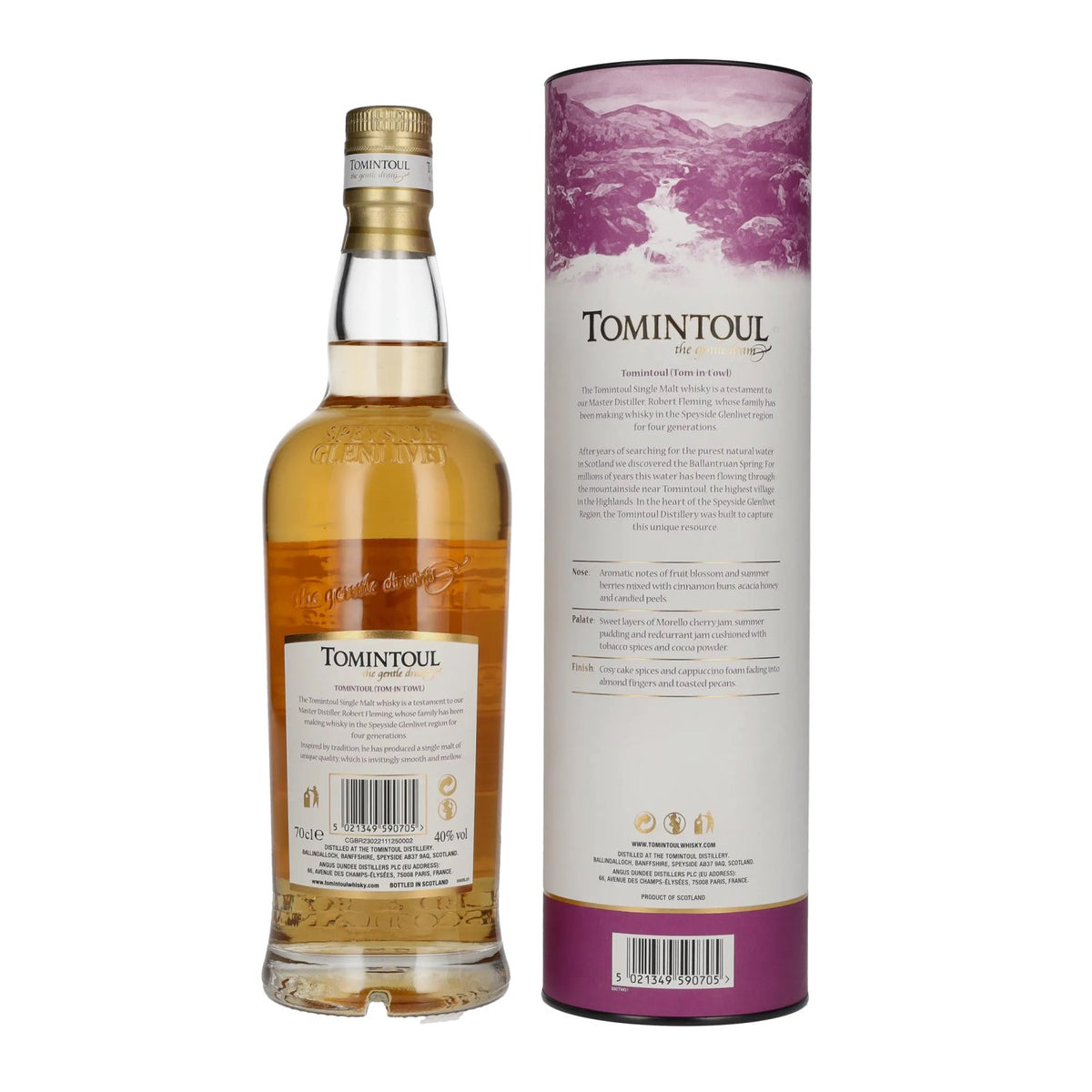 Tomintoul Small Batch Merlot Wine Cask Finish 40 % vol., 0,7 l, dans un coffret cadeau
