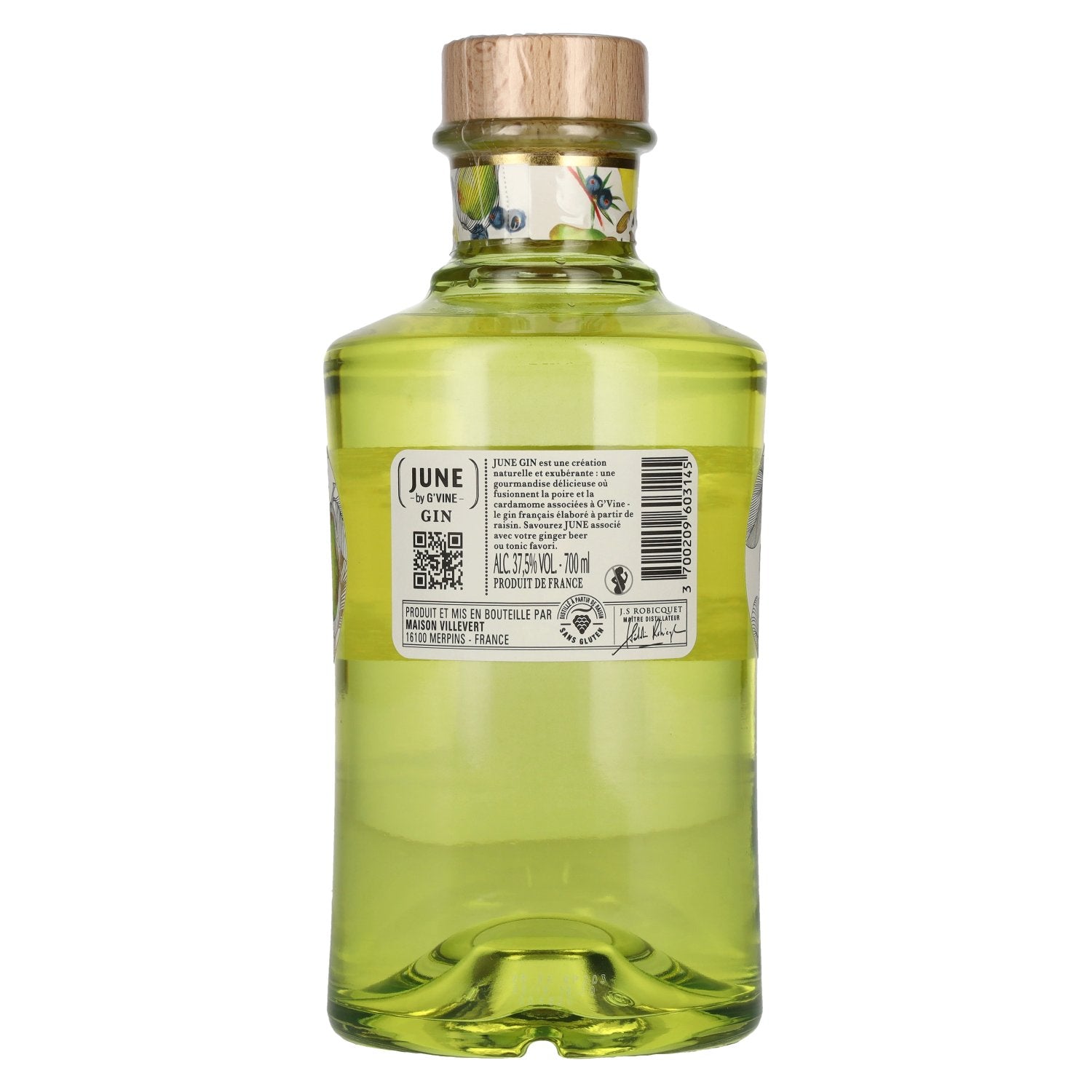 JUNE van G'Vine Gin Koninklijke peer &amp; kardemom 37,5% Vol. 0,7l