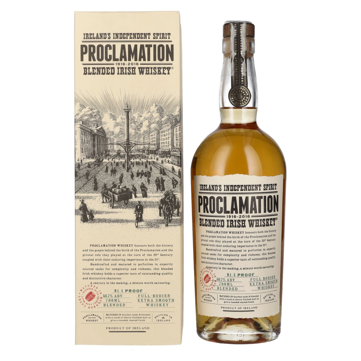 Proclamation Blended Irish Whiskey 40,7% Vol. 0,7l in Geschenkbox mit Glas