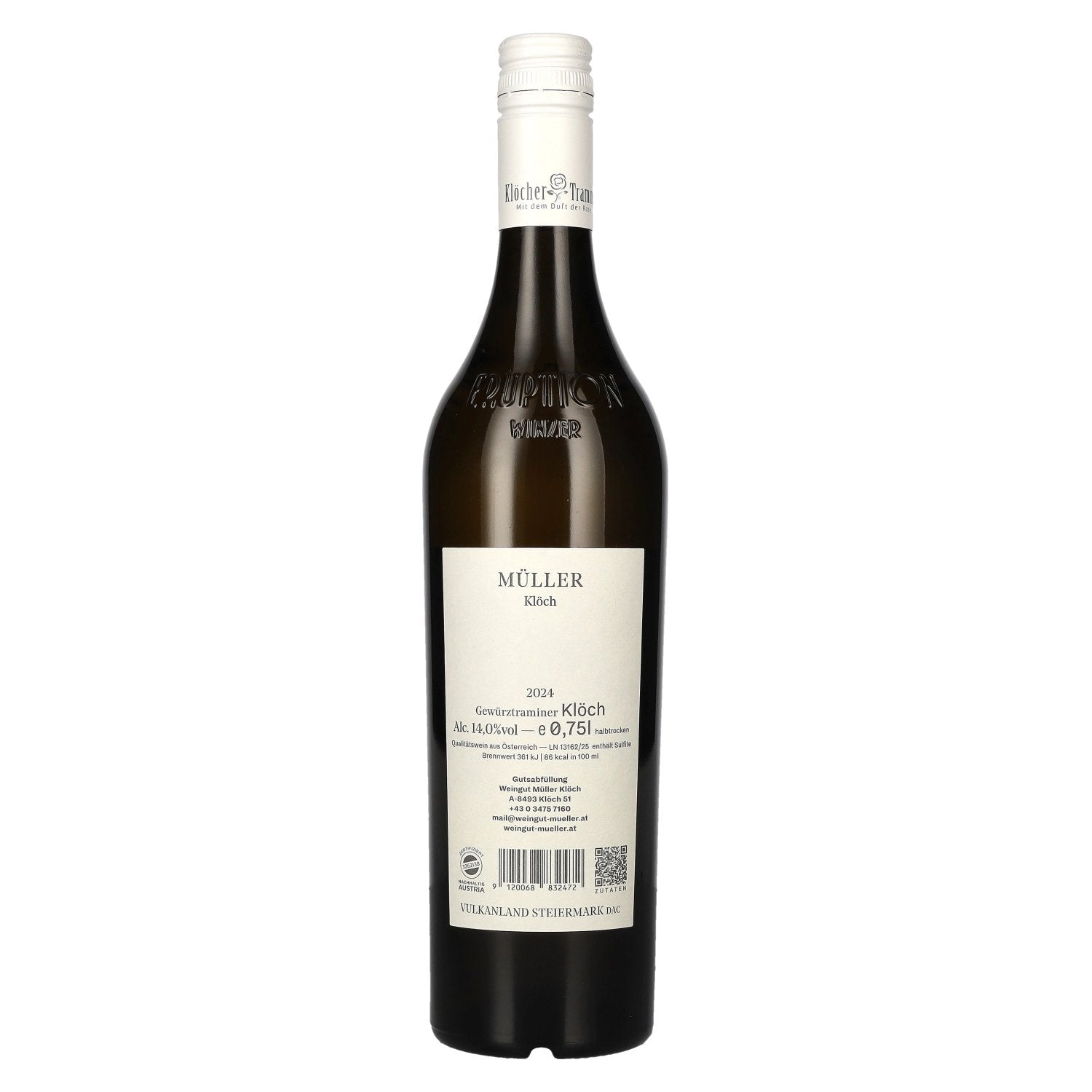 Müller Klöch Gewürztraminer Klöch Vulkanland Stiermarken DAC 2024 14% Vol. 0,75l