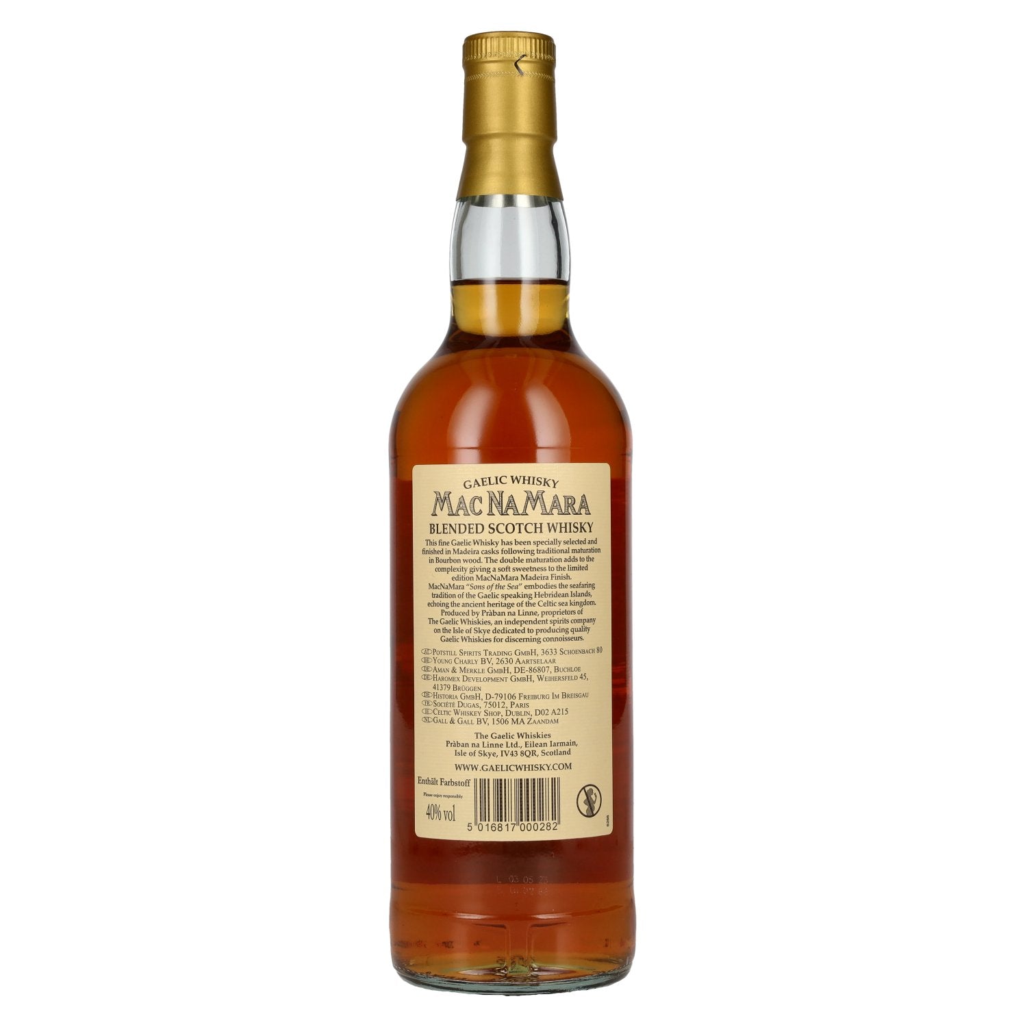 Gaelic Whisky MACNAMARA Madeira Cask Finish Blended Scotch Whisky 40% Vol. 0,7l