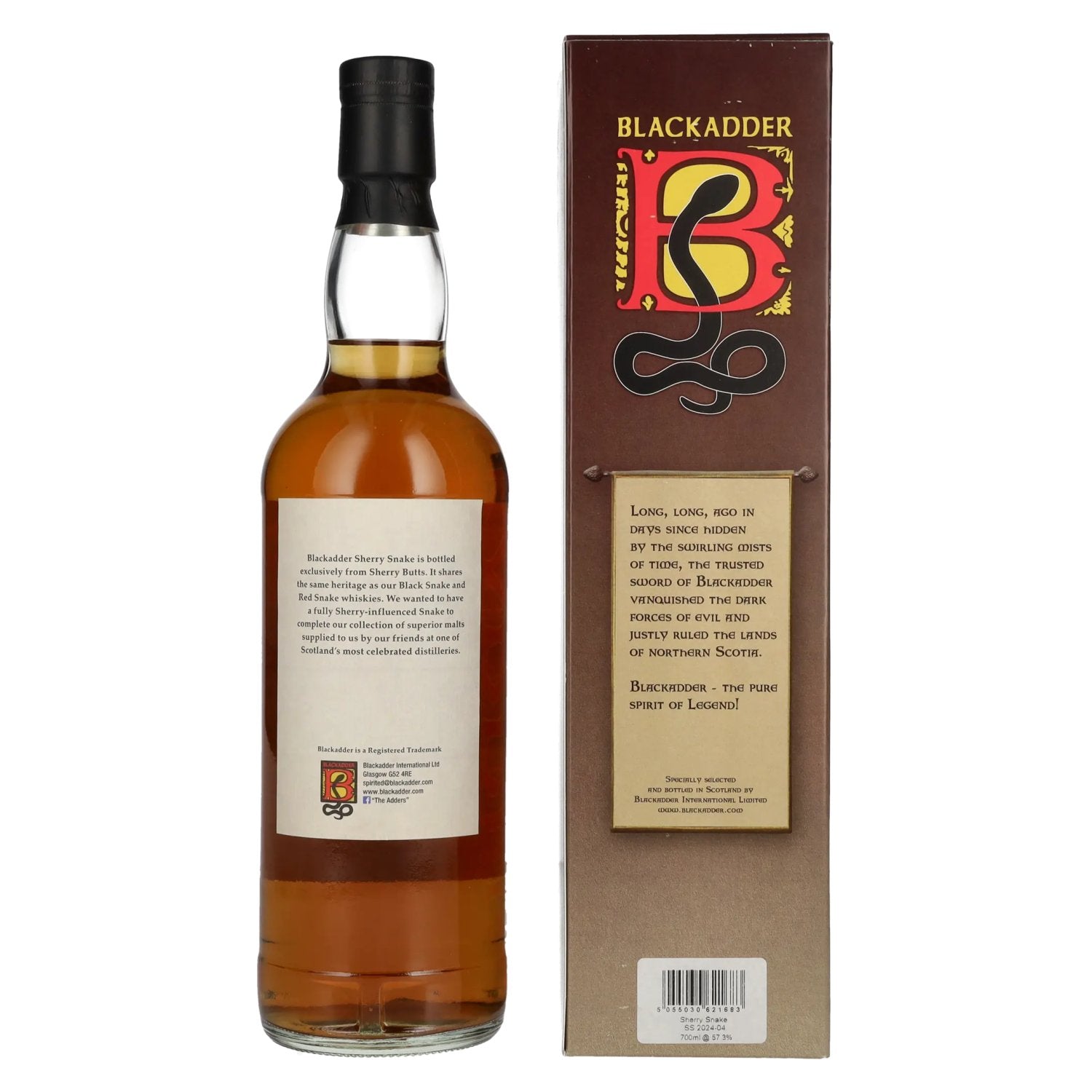 Blackadder SHERRY SNAKE Single Malt Scotch Whisky 57,3% Vol. 0,7l in geschenkverpakking