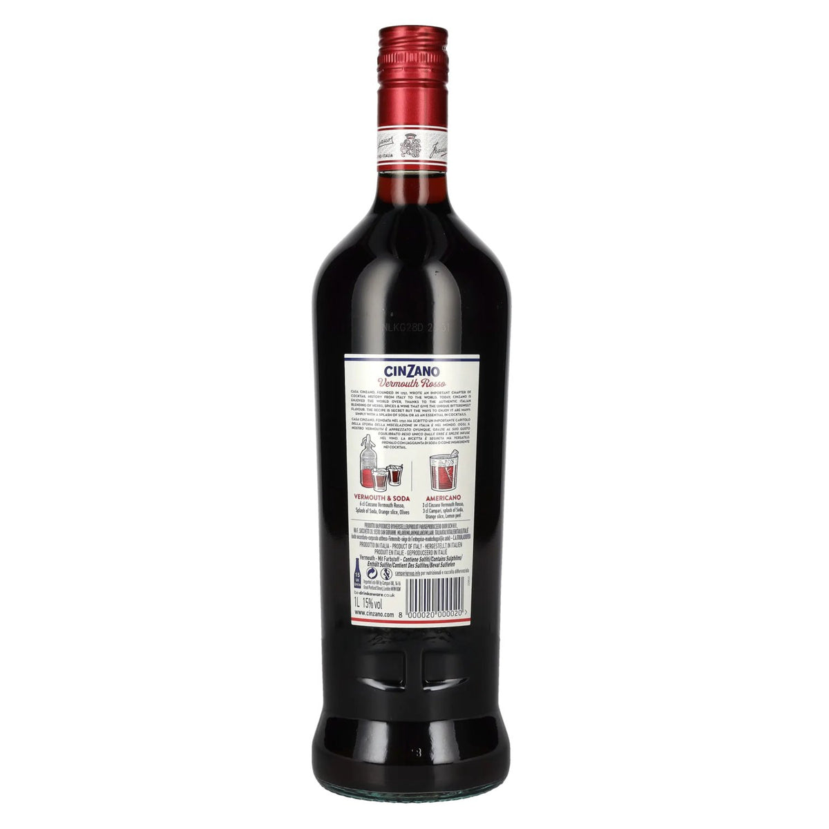 Vermouth Cinzano ROSSO 15 % vol. 1 l