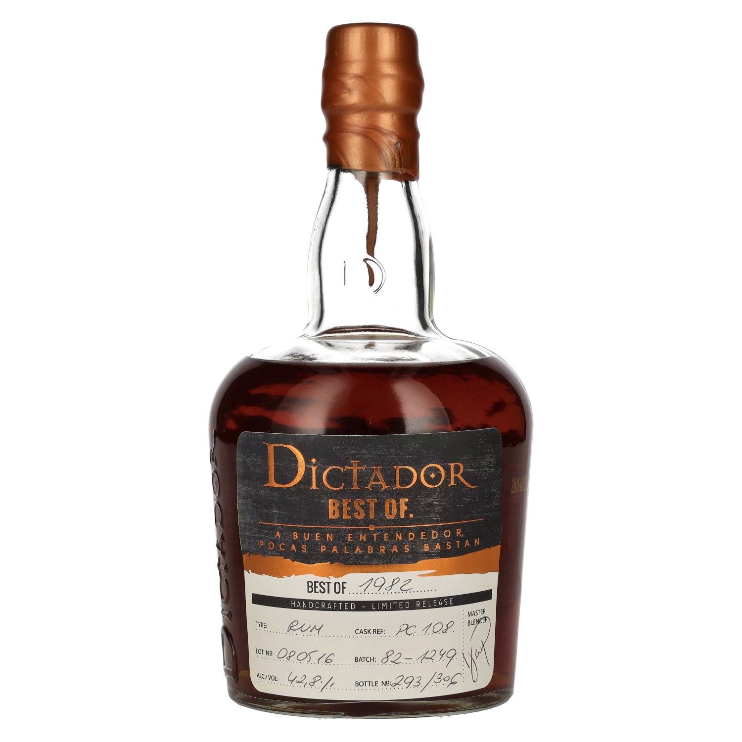 Dictador BEST OF 1982 Colombiaanse Rum 080516/PC108 Limited Release 42,8% Vol. 0,7l