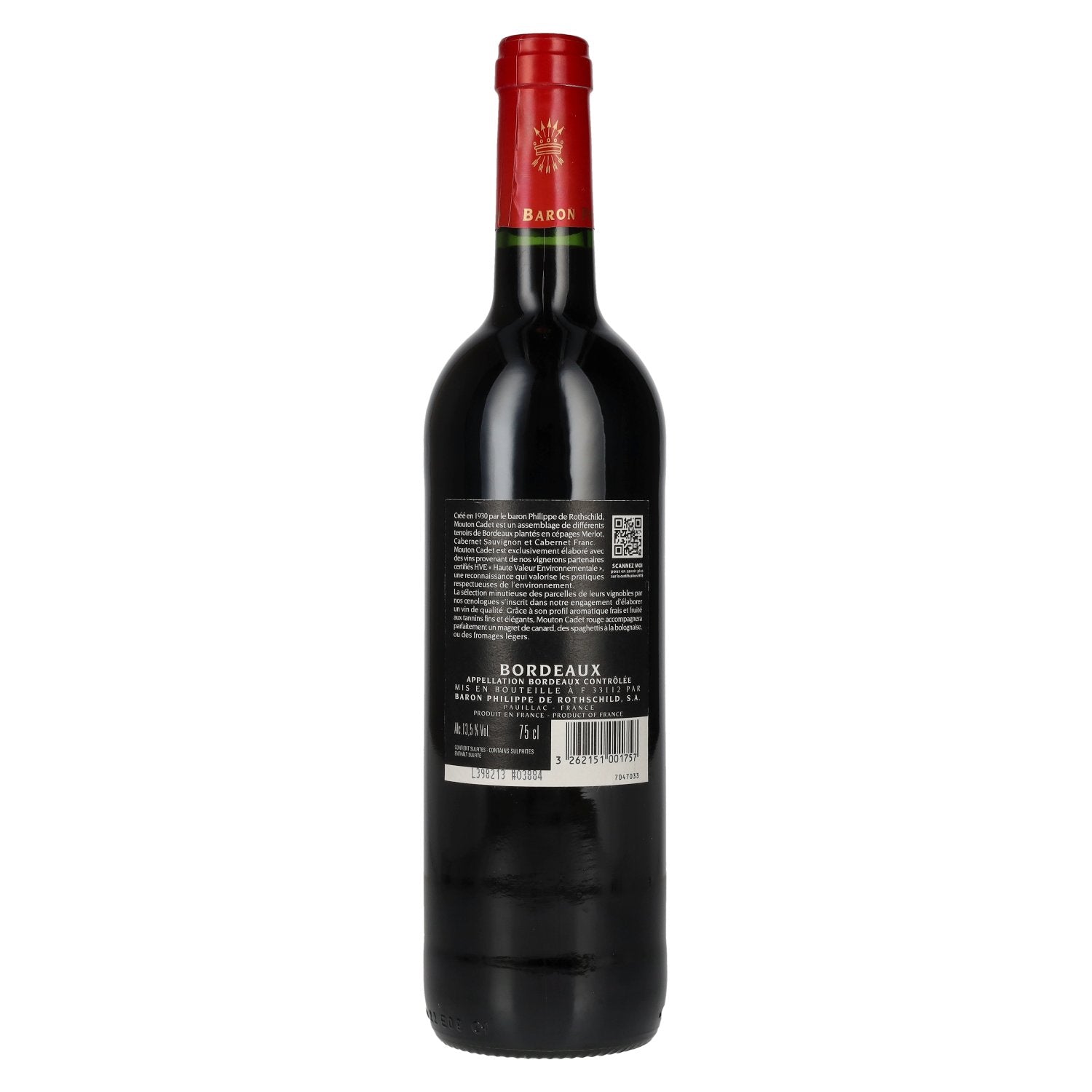 Baron Philippe de Rothschild MOUTON CADET Bordeaux Rouge 2023 13,5% Vol. 0,75l