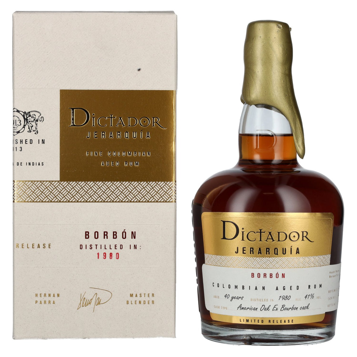 Dictador JERARQUÍA 40-Year-Old BORBÓN Rum 1980 41% vol. 0.7 l in a gift box
