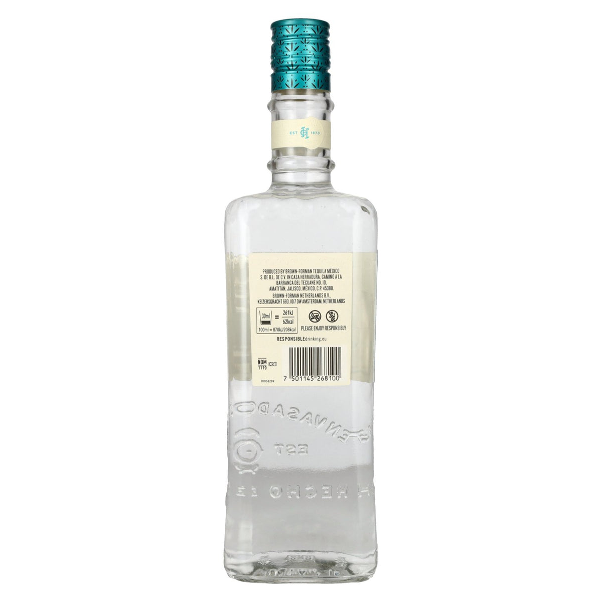 El Jimador Tequila Blanco 100% Blue Agave 38% ABV 0.7l