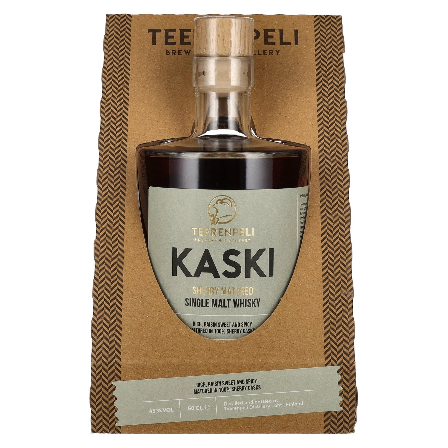Teerenpeli KASKI Distiller's Choice Single Malt Whisky 100% Sherry Cask 43% Vol. 0,5l in geschenkverpakking