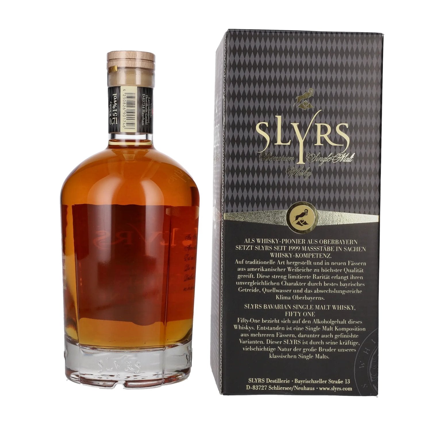 Slyrs FIFTY ONE Single Malt Whisky 51% vol. 0.7l in a gift box