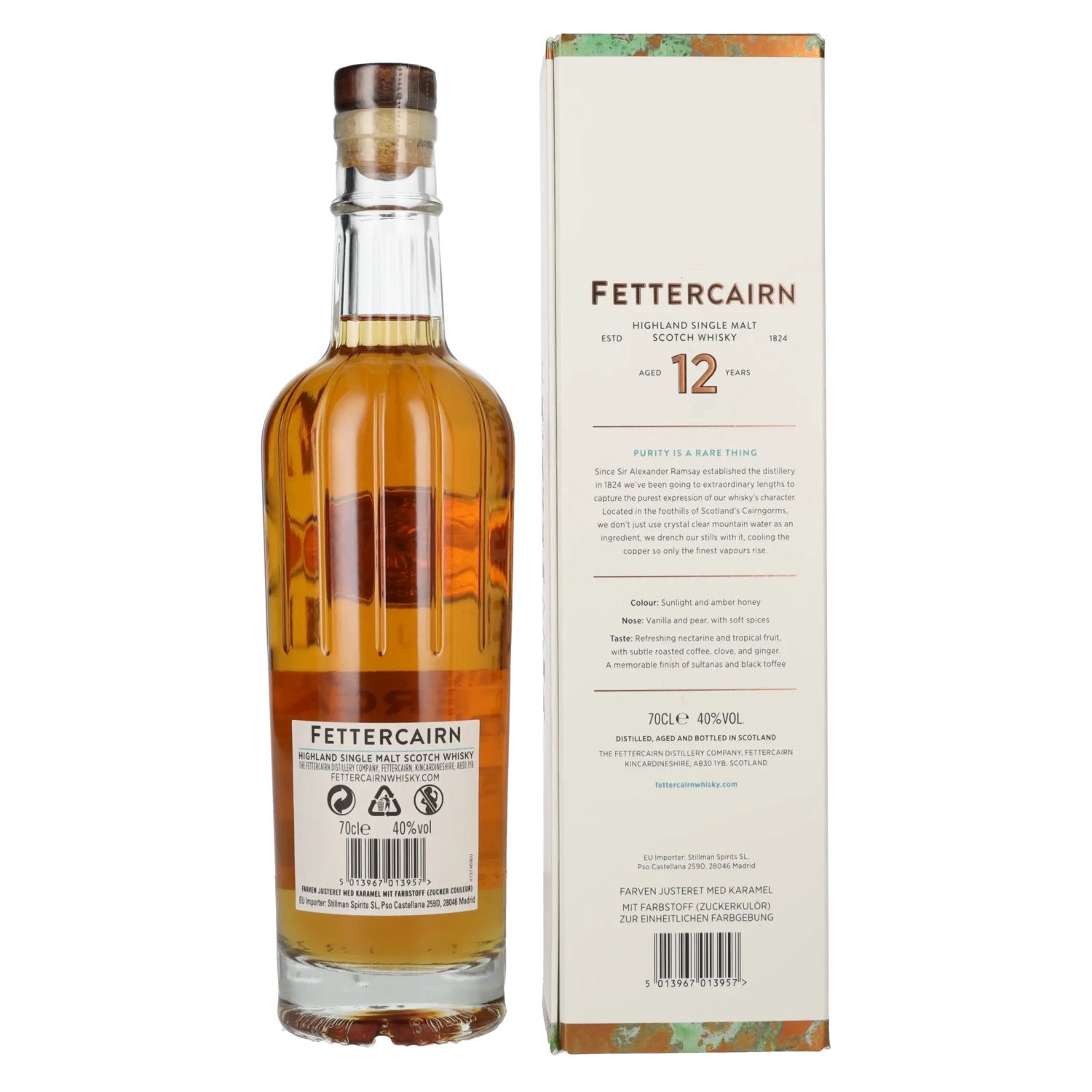 Fettercairn 12 Years Old Highland Single Malt Scotch Whisky 40% Vol. 0,7l in geschenkverpakking
