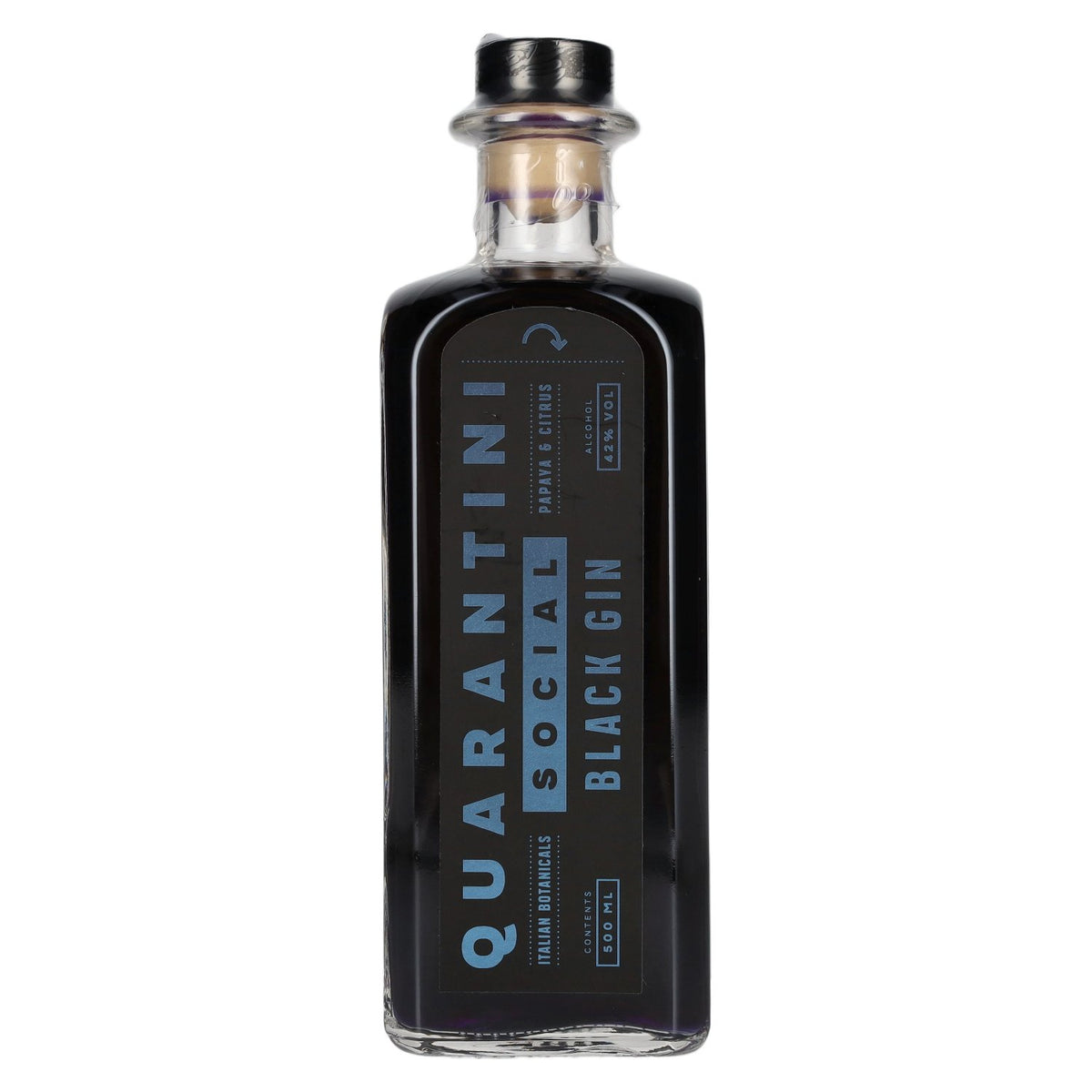 Quarantini Social Black Gin 42% ABV 0.5l