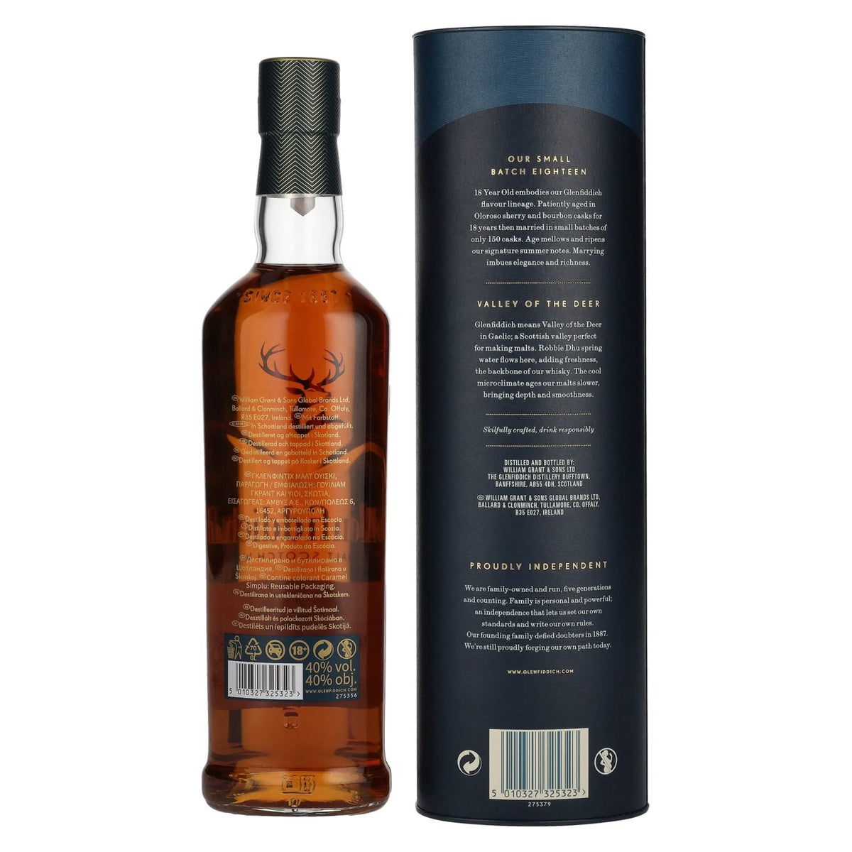 Glenfiddich 18 Years Old OUR SMALL BATCH 18 40% vol. 0.7 l in a gift box