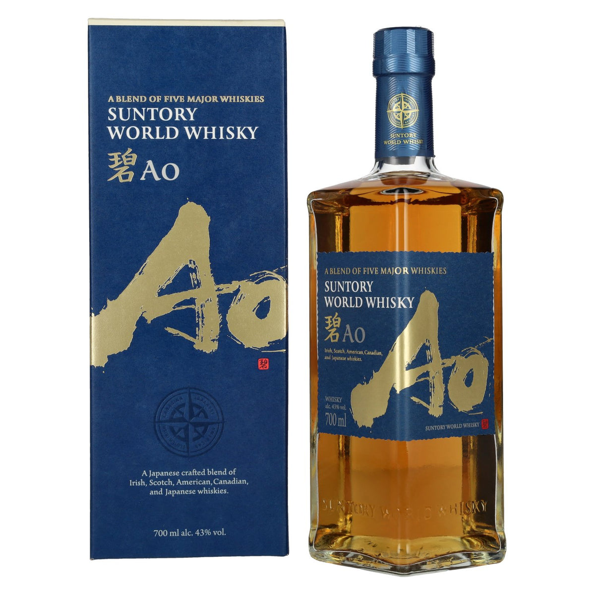 Suntory AO World Blend Whisky 43% ABV, 0.7l, in a gift box