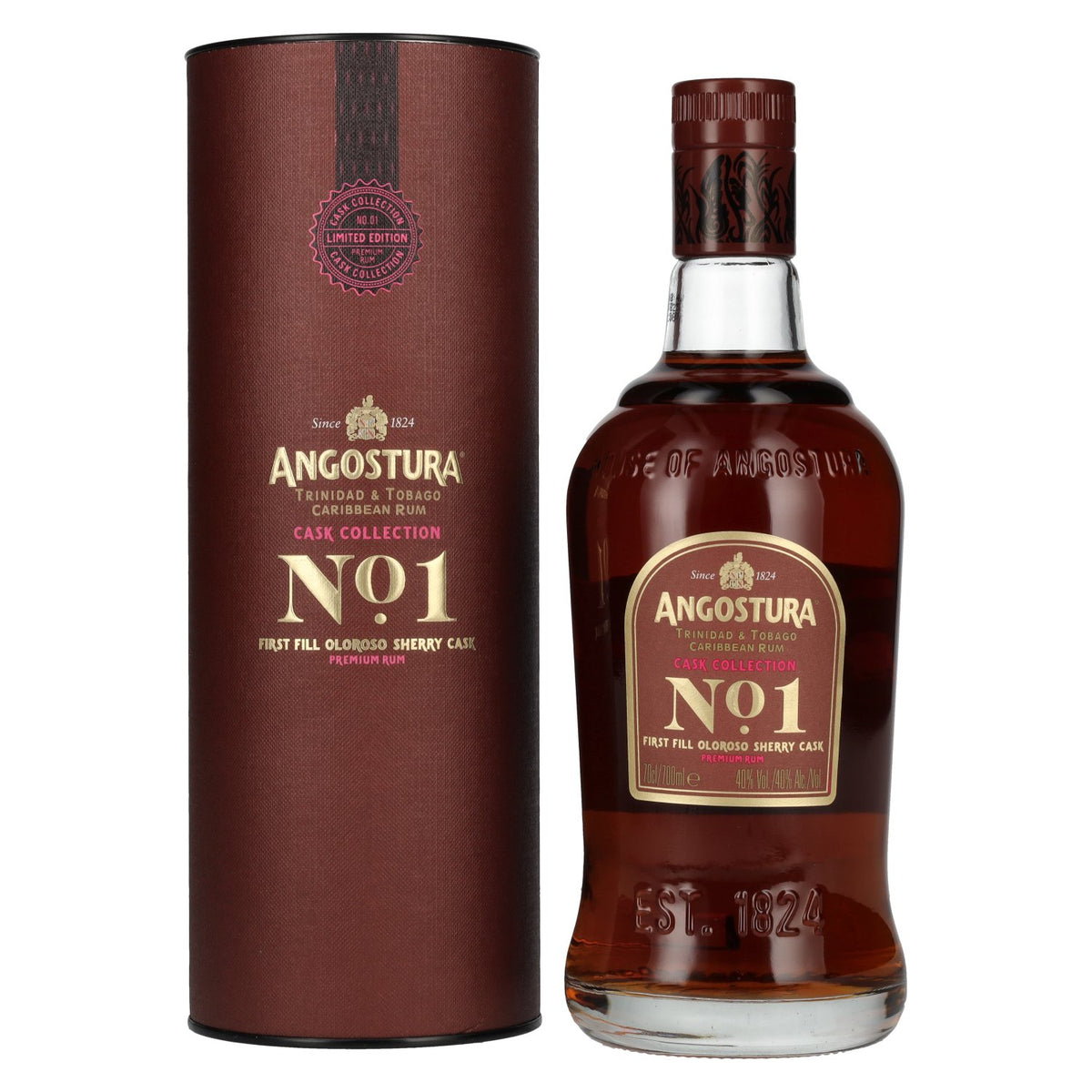 Angostura No. 1 CASK COLLECTION First Fill Oloroso Sherry Cask Premium Rum 40% vol. 0.7 l in a gift box