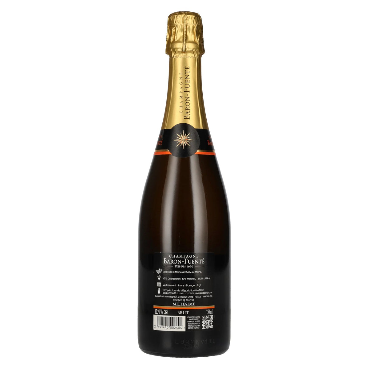 Champagne Baron-Fuenté MILLÉSIME Champagne Brut 2015 12,5 % vol. 0,75 l