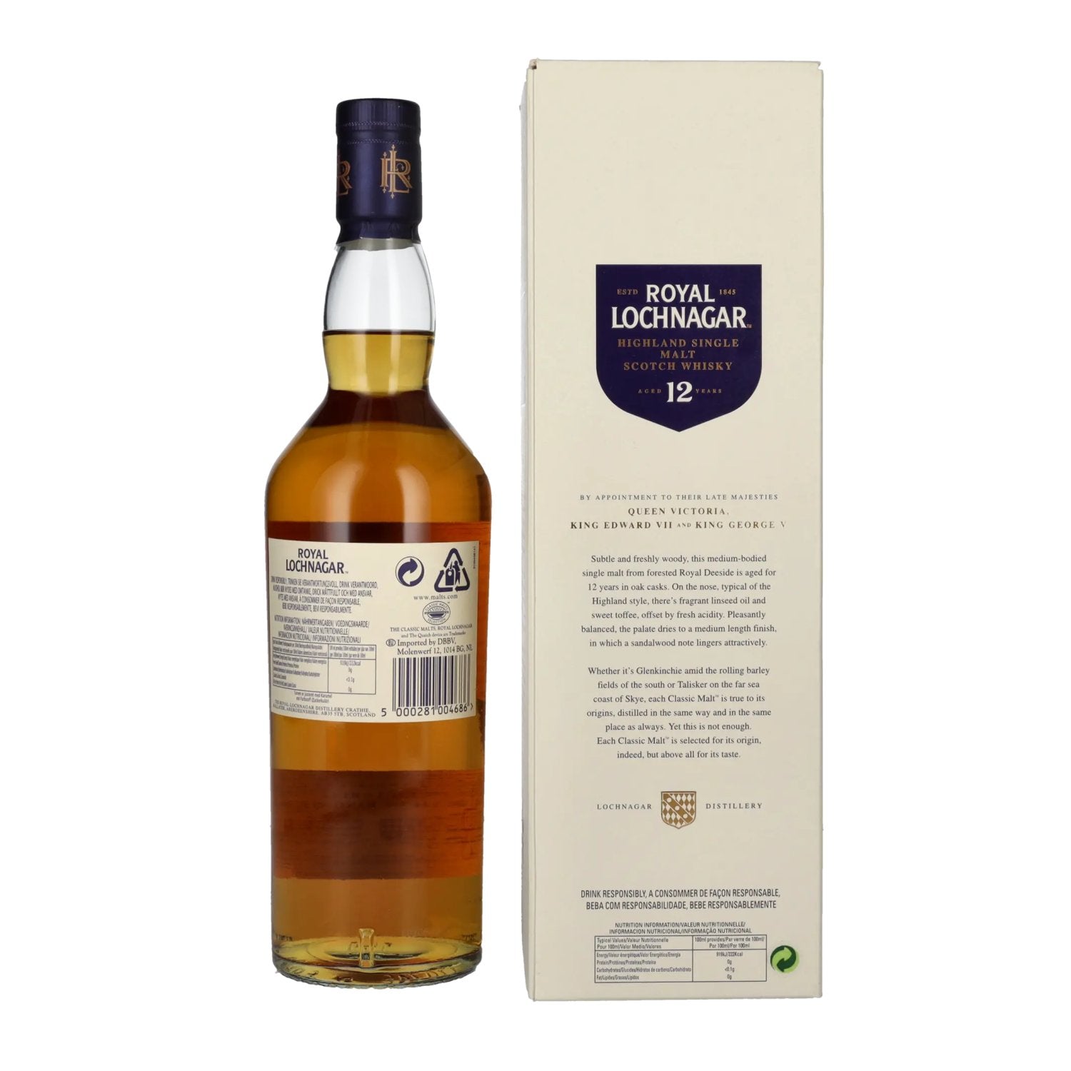 Royal Lochnagar 12 Years Old Highland Single Malt 40% Vol. 0,7l en boîte cadeau