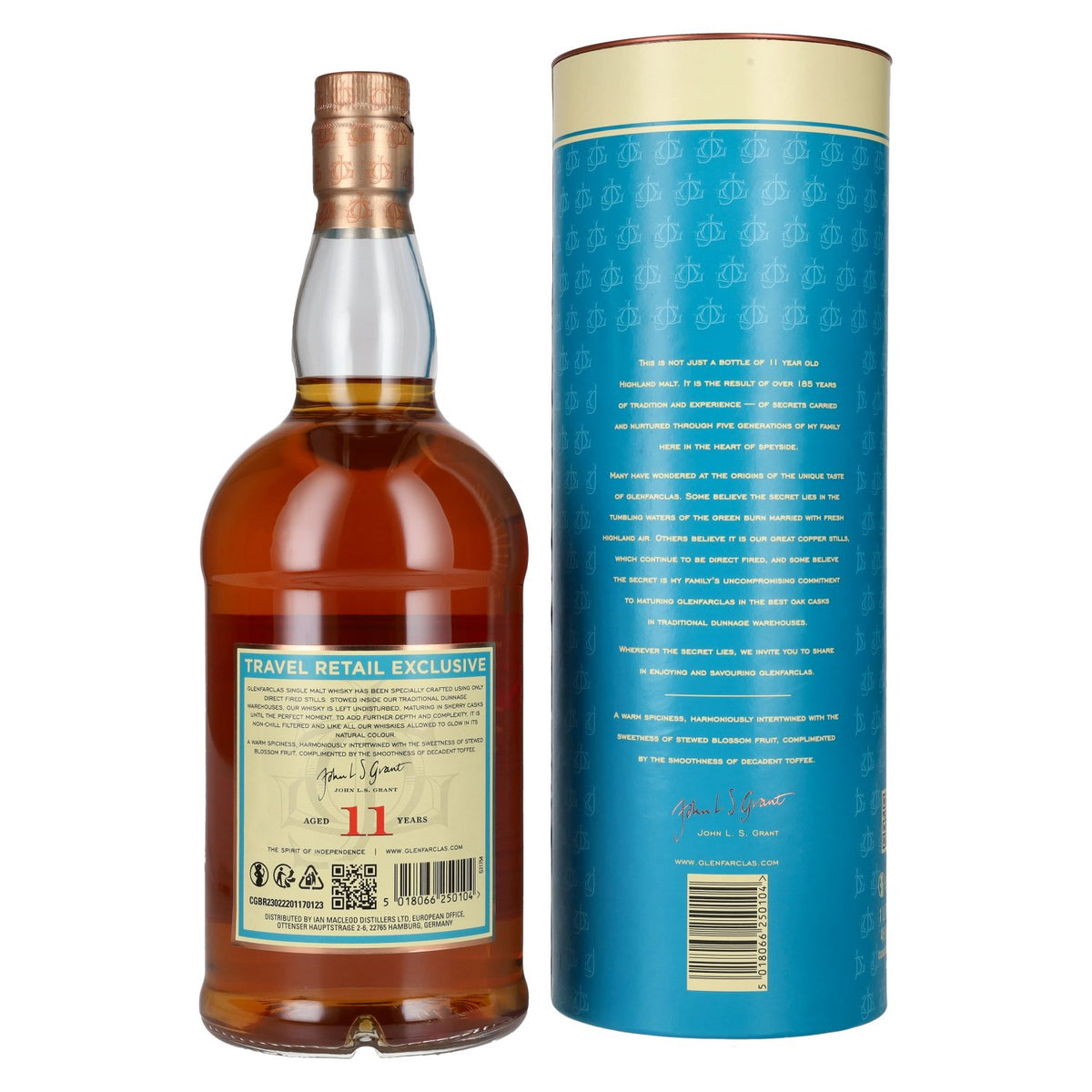 Glenfarclas 11 ans d'âge, whisky single malt des Highlands, 46 % vol., 1 l, dans un coffret cadeau