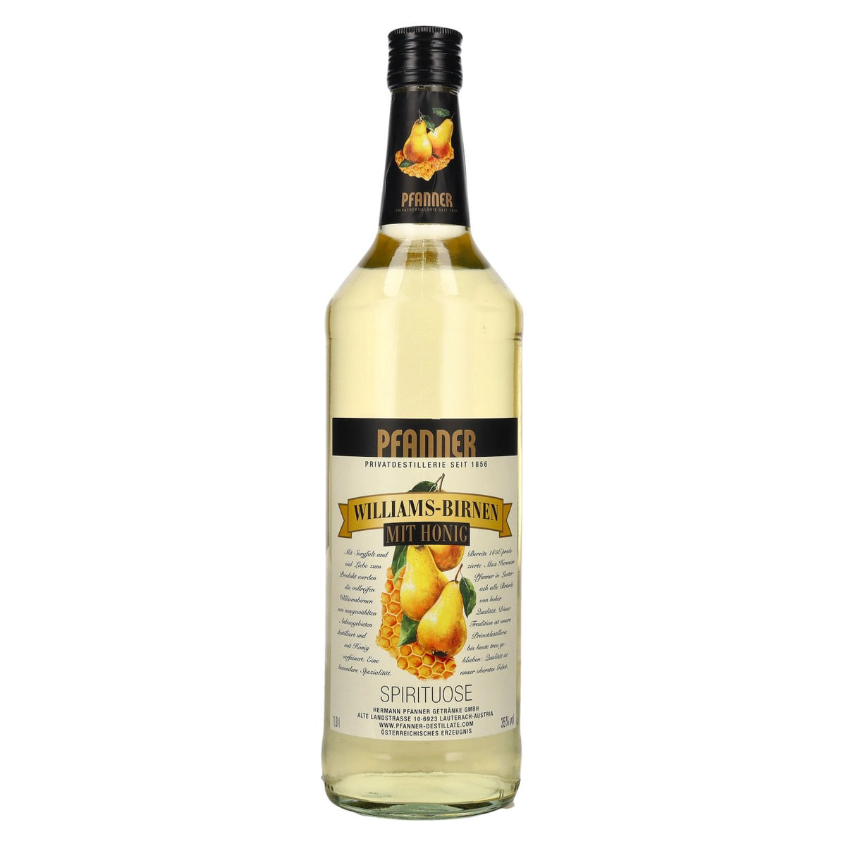 Poires Williams Pfanner au miel, 35 % vol., 1 l