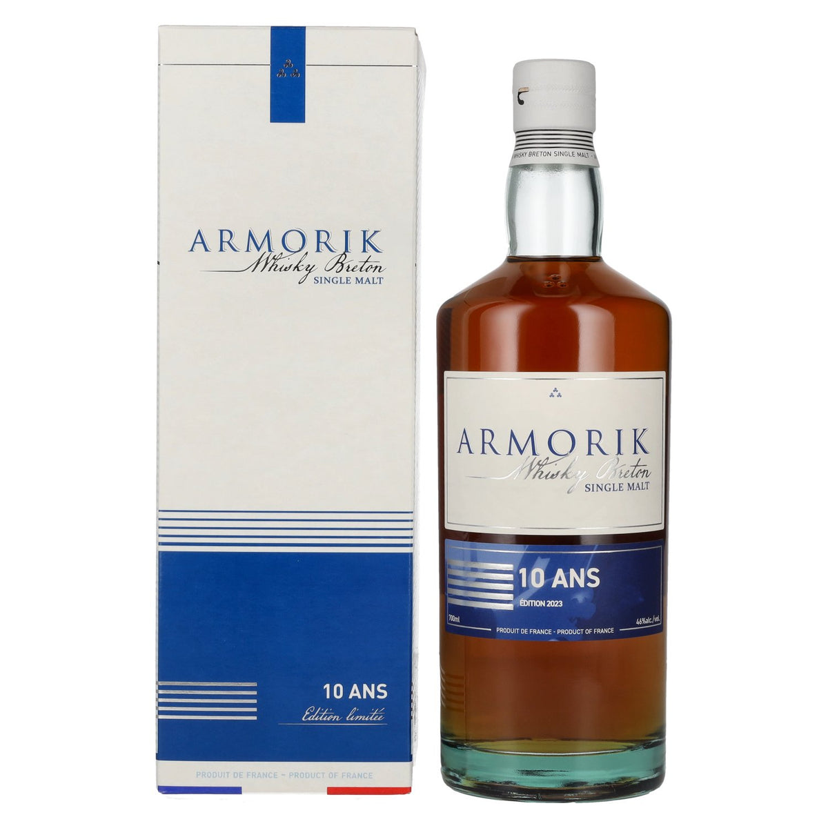 Armorik 10 Ans Whisky Breton Single Malt Limited Edition 2023 46% vol. 0,7 l in geschenkverpakking