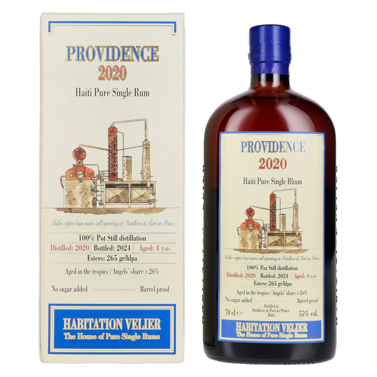 Habitation Velier PROVIDENCE Haïti Pure Single Rum 2020 55% vol. 0,7 l in geschenkverpakking