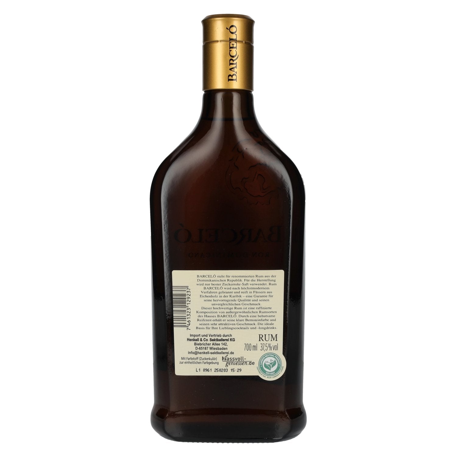 Barceló Añejo Ron Dominicano 37,5% Vol. 0,7l