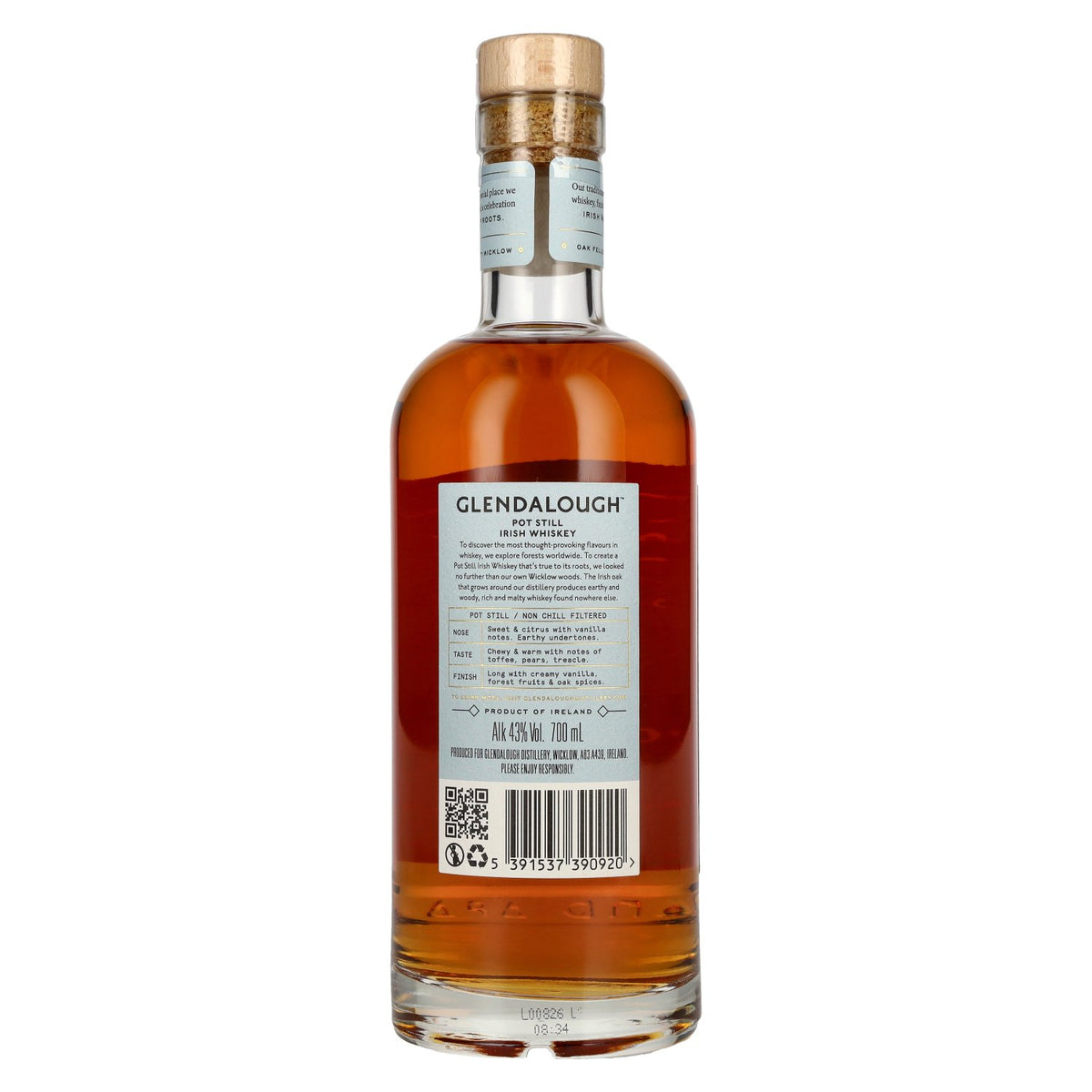 Whisky irlandais Glendalough Pot Still, 43 % vol., 0,7 l