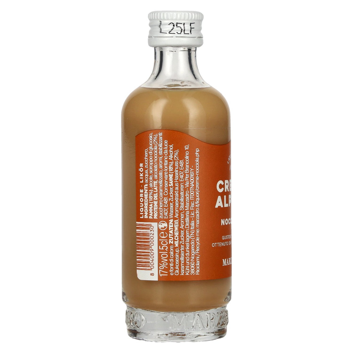 Marzadro Crema Alpina Nocciola Liqueur 17% vol. 0.05 l