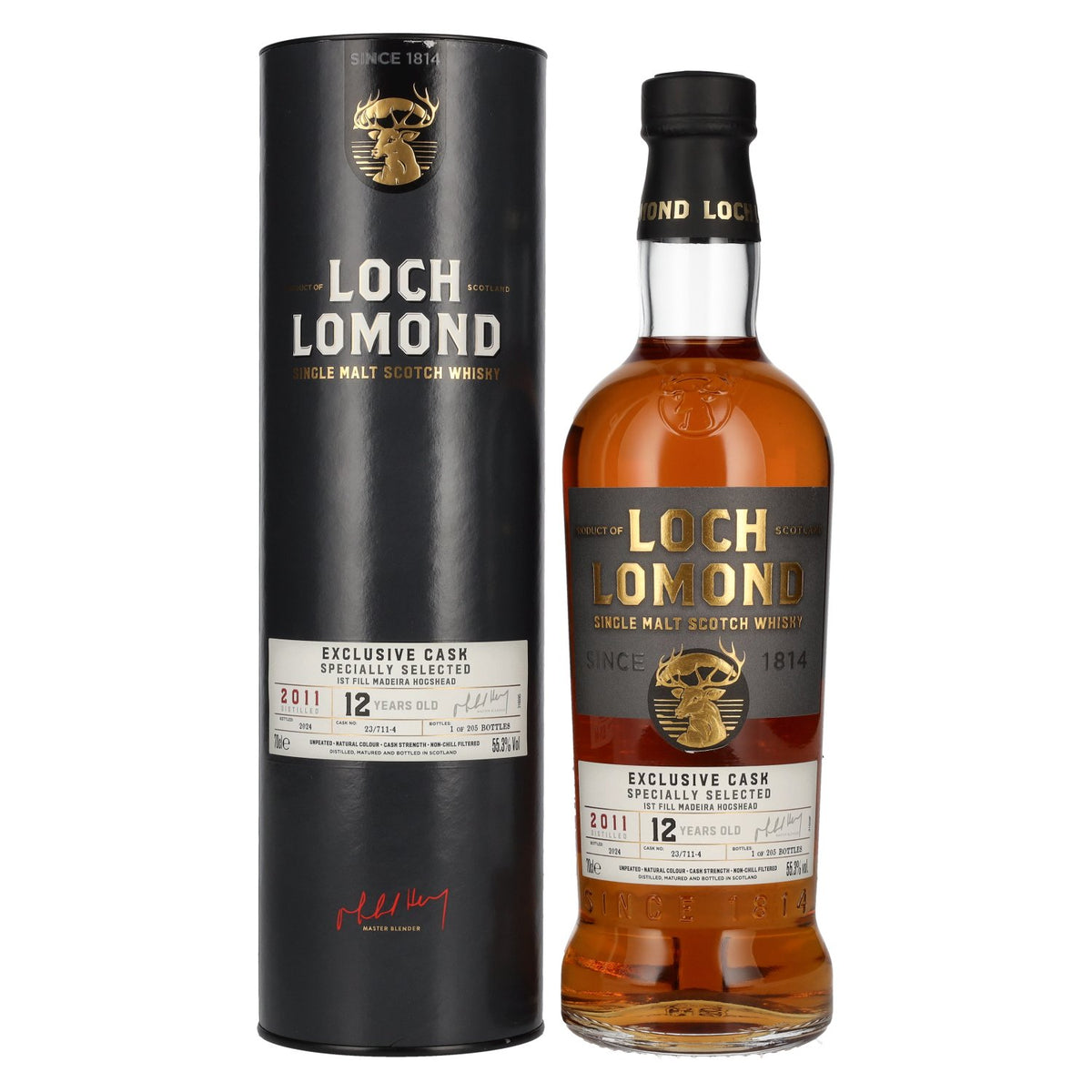 Loch Lomond 12 Years Old MADEIRA CASK Single Malt Scotch Whisky 55.3% vol. 0.7l in a gift box
