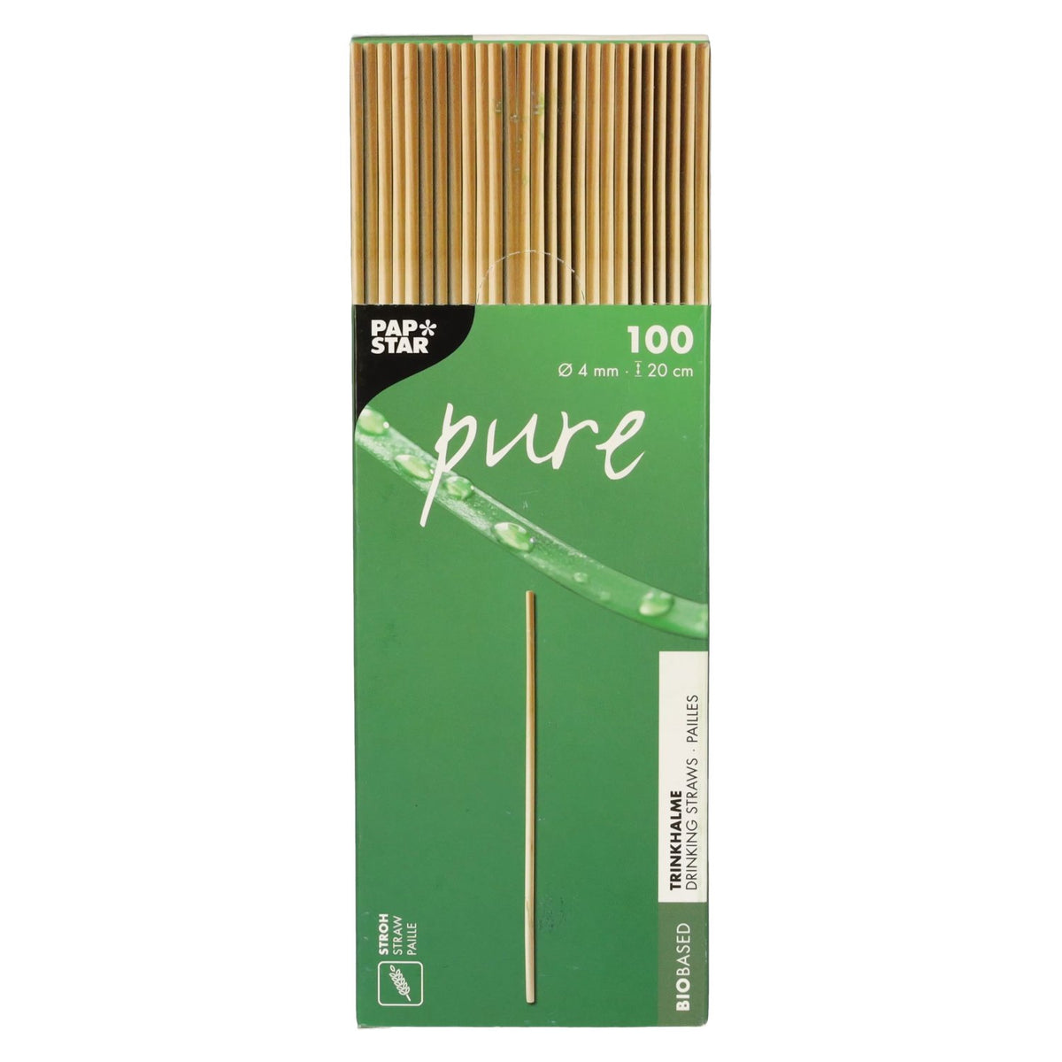 Pailles bio en Stroh, 20 cm, lot de 100