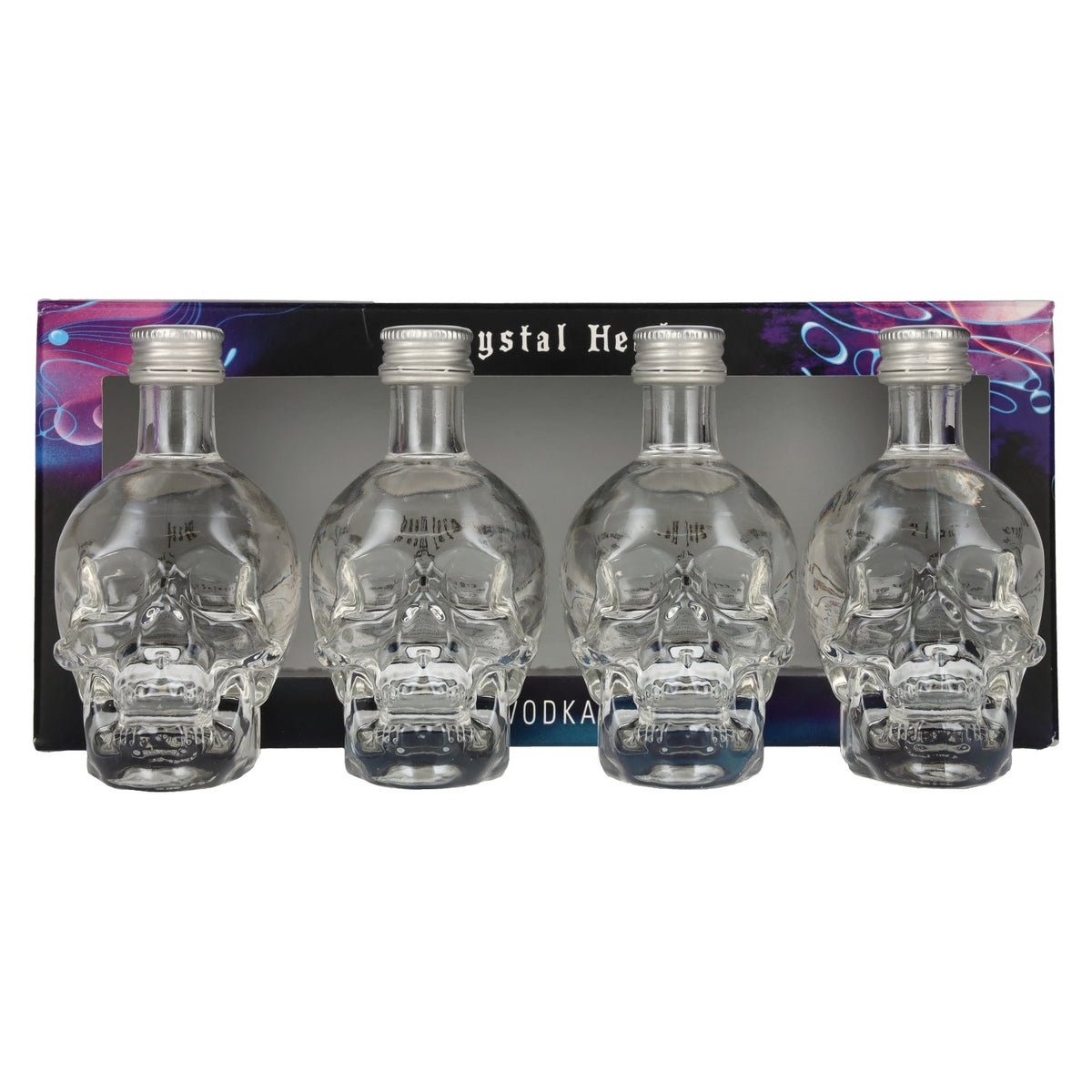 Vodka Crystal Head 40 % vol., 4 x 0,05 l dans un coffret cadeau