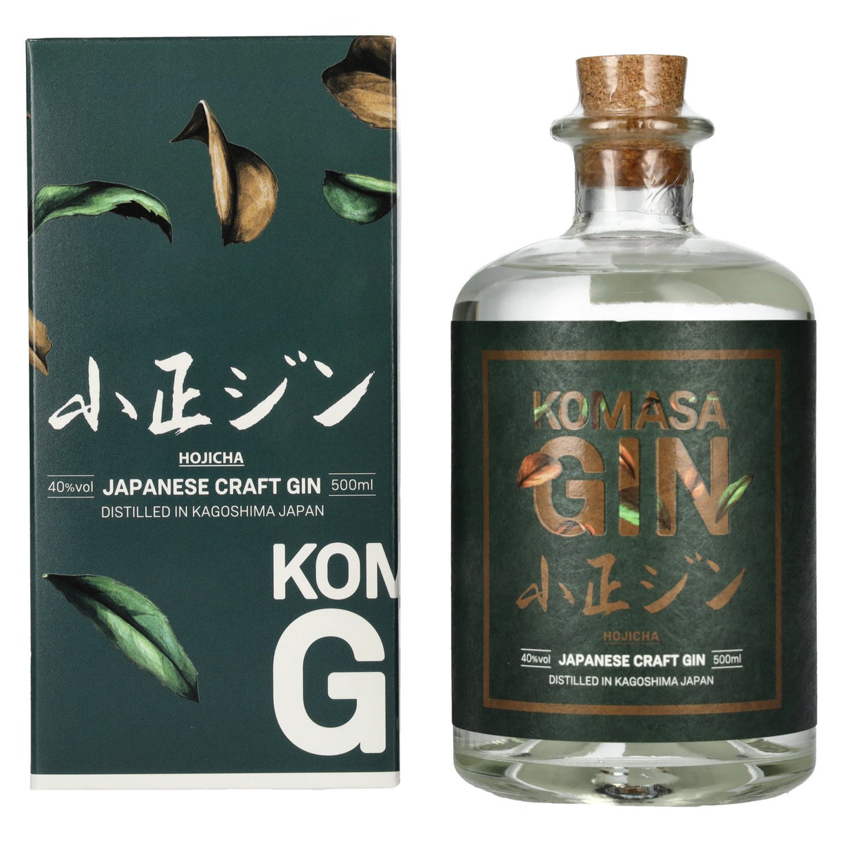 Komasa Gin HOJICHA 40% vol. 0,5 l in geschenkverpakking