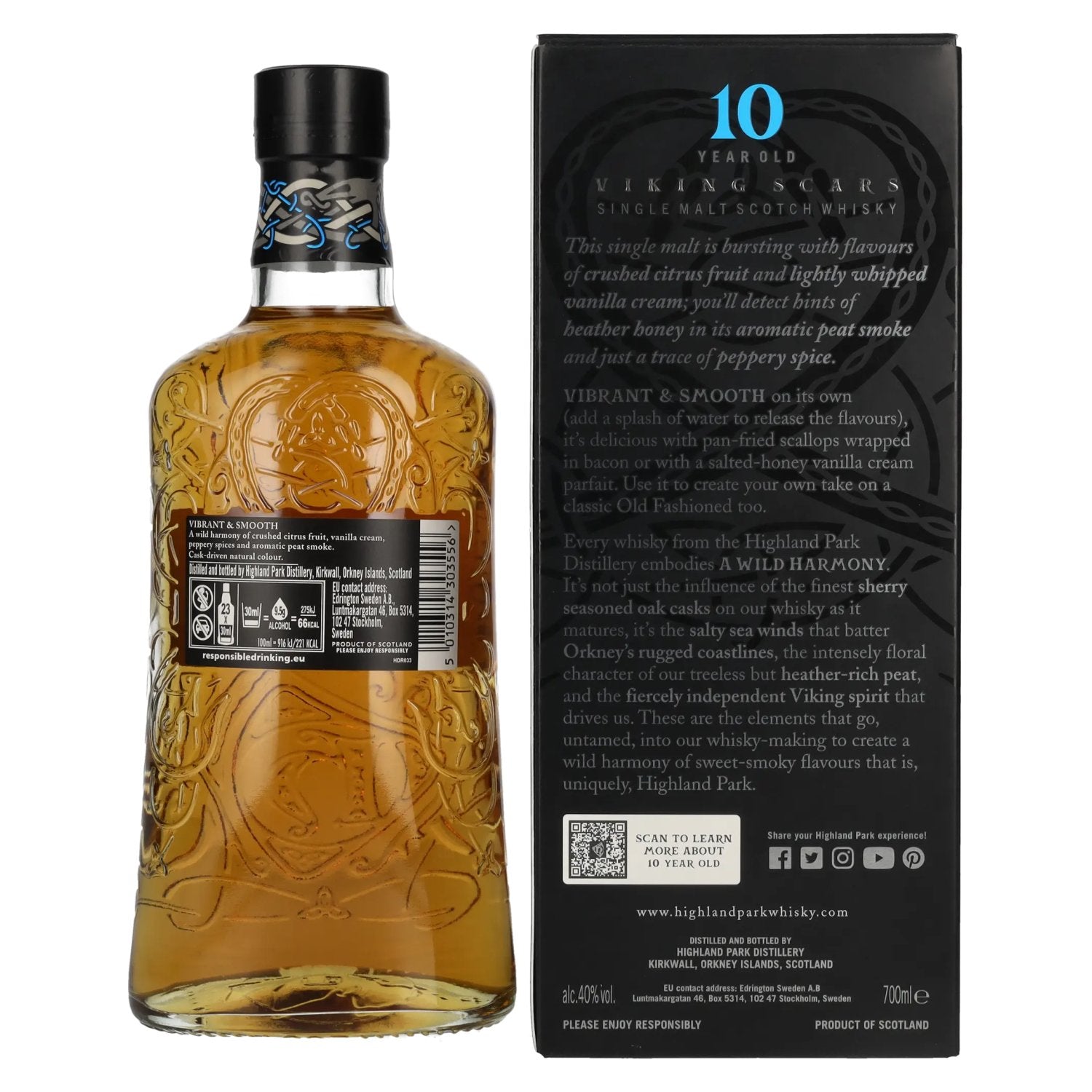 Highland Park 10 Years Old VIKING SCARS 40% Vol. 0,7l in Geschenkbox