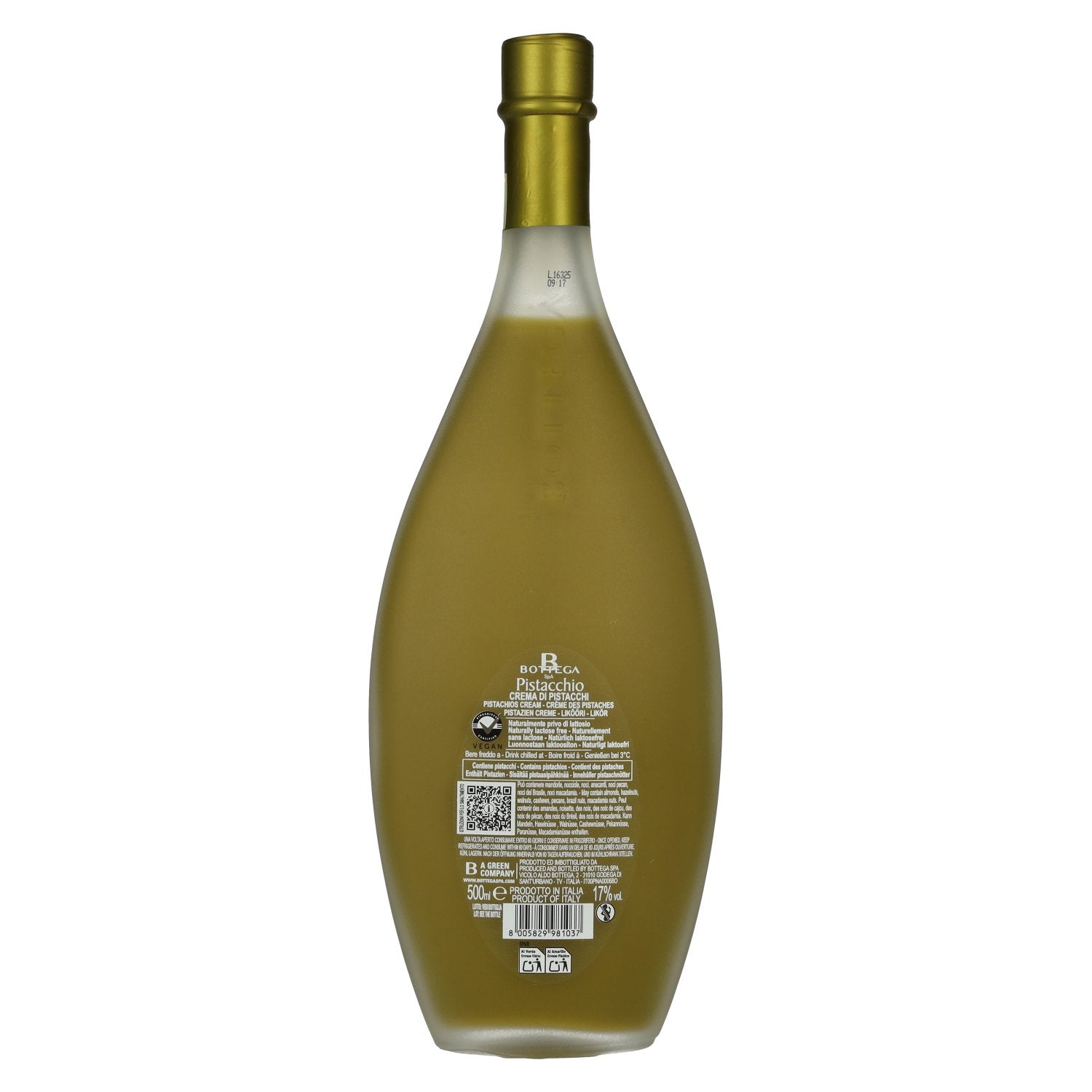 Bottega Crema di PISTACCHIO Cream Liqueur 17% Vol. 0,5l