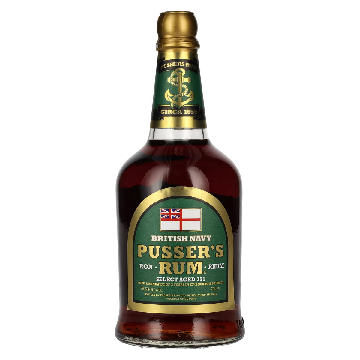 Pusser's Rum British Navy SELECT AGED 151 75,5% vol. 0,7 l