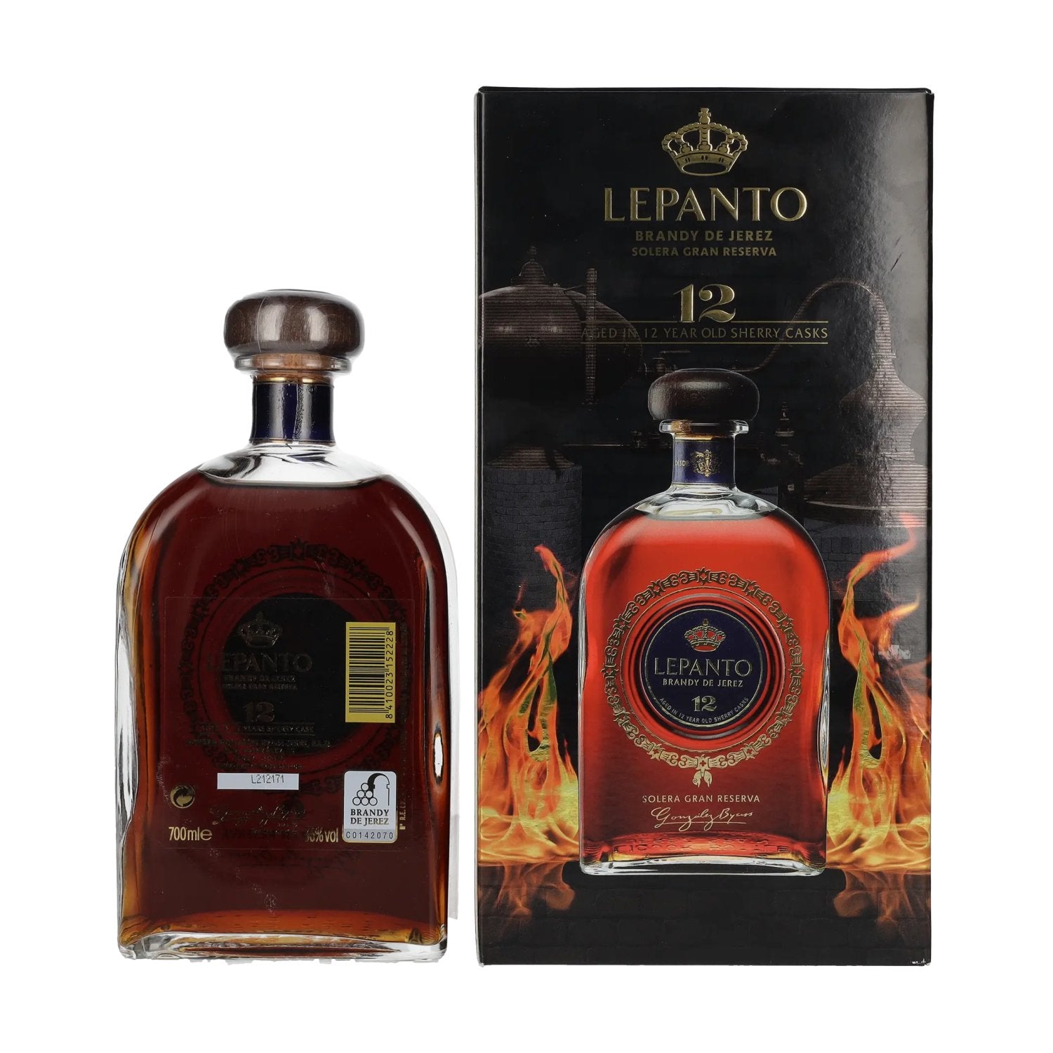 Lepanto Brandy 12 Brandy de Jerez Solera Gran Reserva 36% Vol. 0,7l in gift box