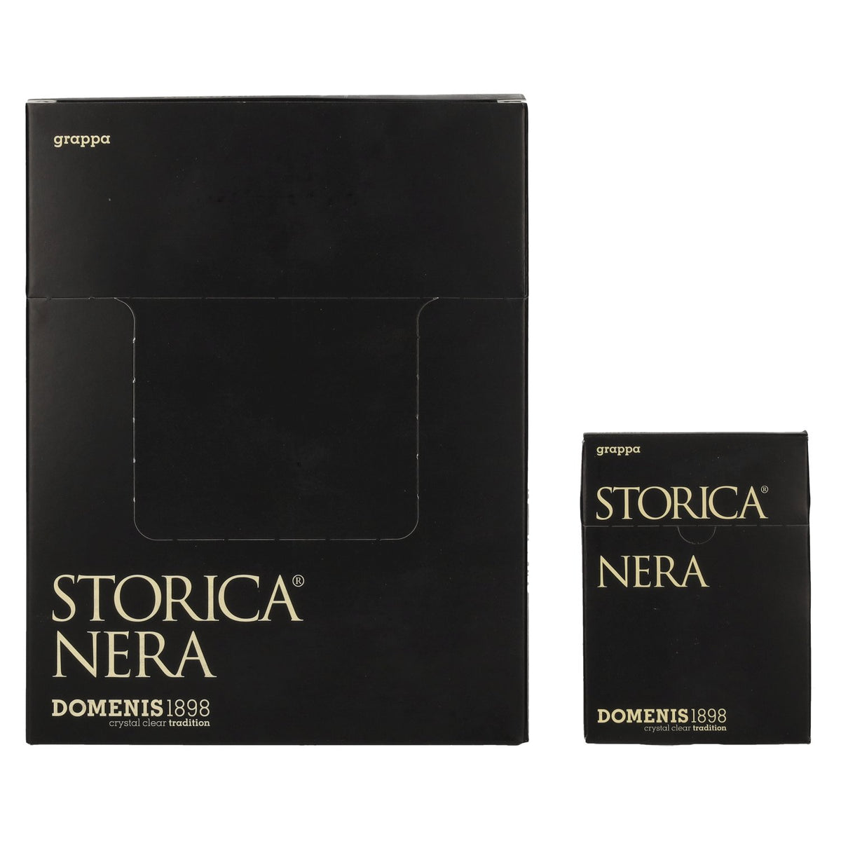 Domenis 1898 STORICA NERA Grappa 50% ABV, 10 x 10 x 0.005 litres in a gift box