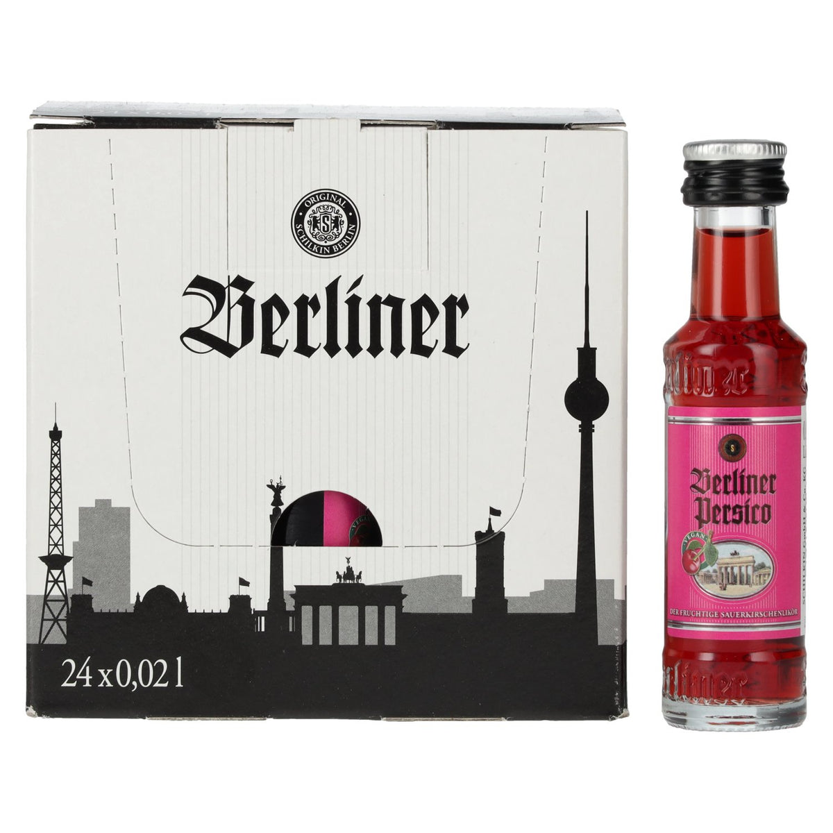 Liqueur de cerises acides Persico de Berlin, 16 % vol., 24 x 0,02 l