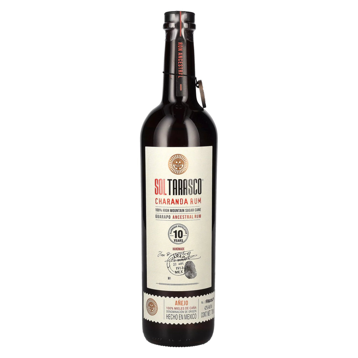 Sol Tarasco 10-Year-Old AÑEJO Charanda Rum 42% ABV 0.7l