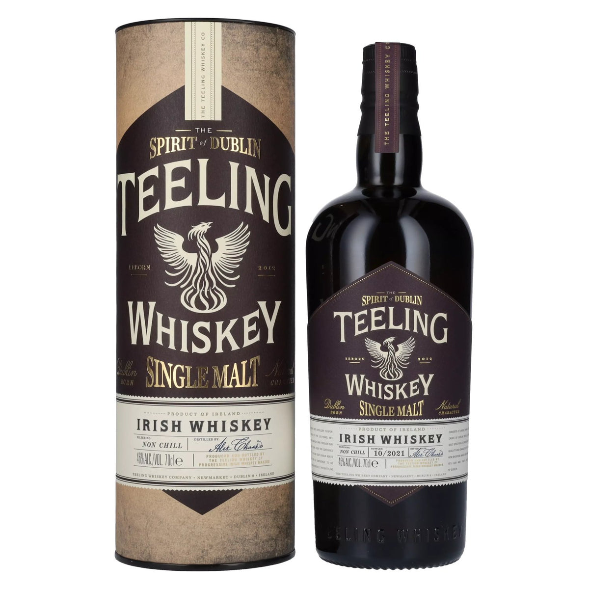 Teeling Whiskey SINGLE MALT Irish Whiskey 46 % vol., 0,7 l, dans un coffret cadeau