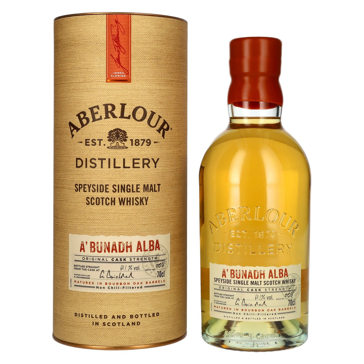 Aberlour A'BUNADH ALBA Original Cask Strength Batch nr. 008 60,1% vol. 0,7 l in geschenkverpakking