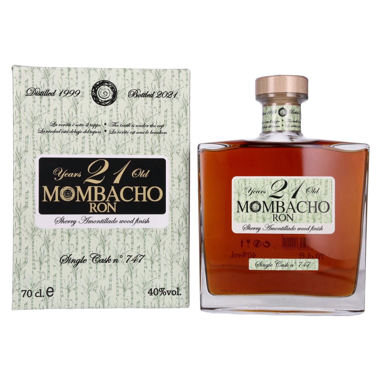 Mombacho Ron 21 Years Old Sherry Wood Finish 40% Vol. 0,7l in Geschenkbox