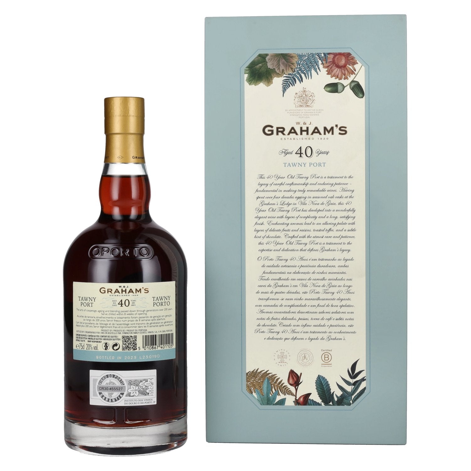 W. & J. Graham's Tawny Port 40 Years Old 20% Vol. 0,75l in Geschenkbox