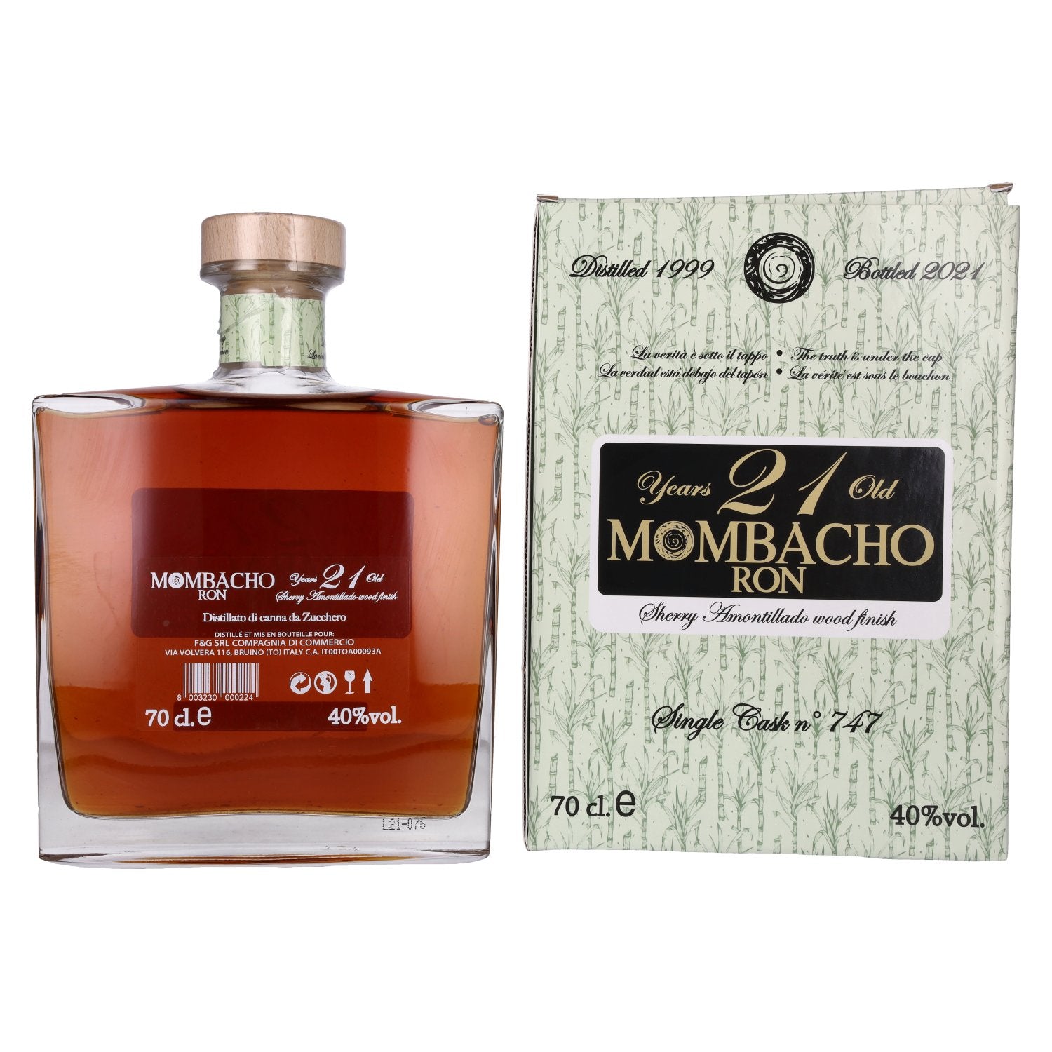 Mombacho Ron 21 Years Old Sherry Wood Finish 40% Vol. 0,7l in Geschenkbox