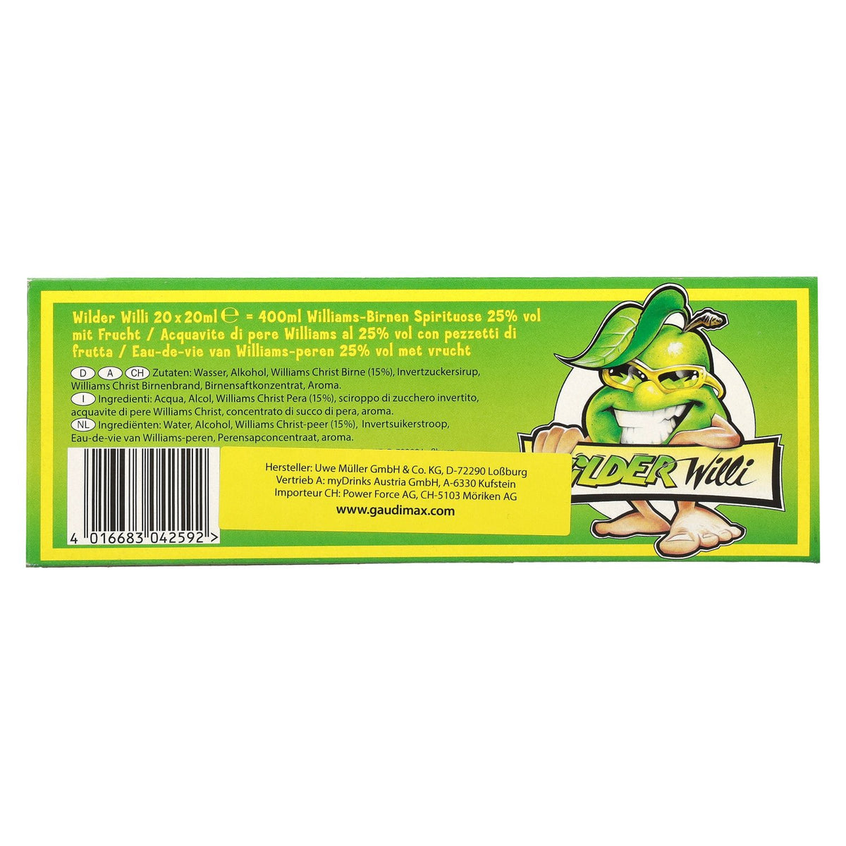 Wilder Willi 25% vol. 20 x 0.02 l PET