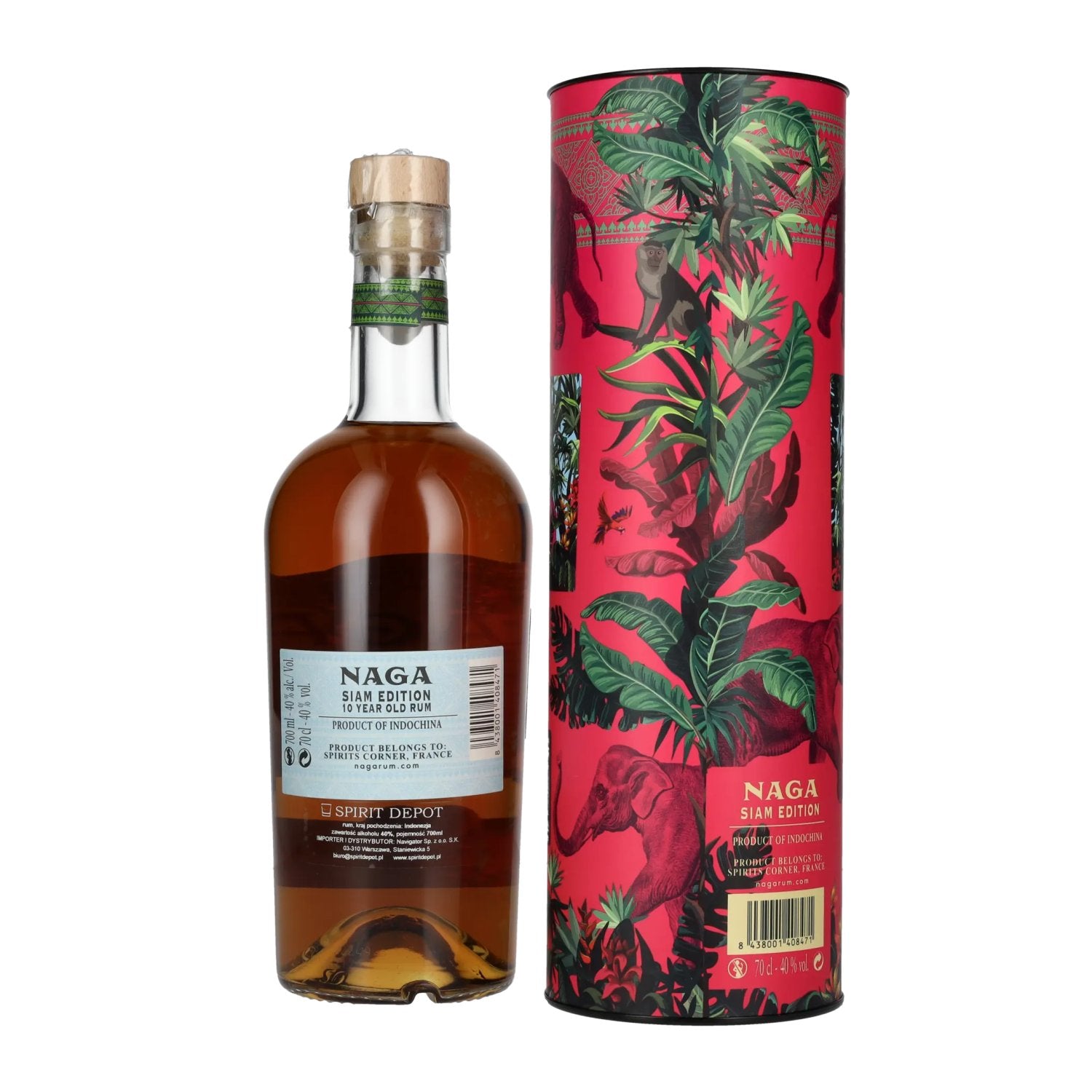 Naga Rum 10 Years Old Indochinese Rum SIAM EDITION 40% Vol. 0,7l in gift box