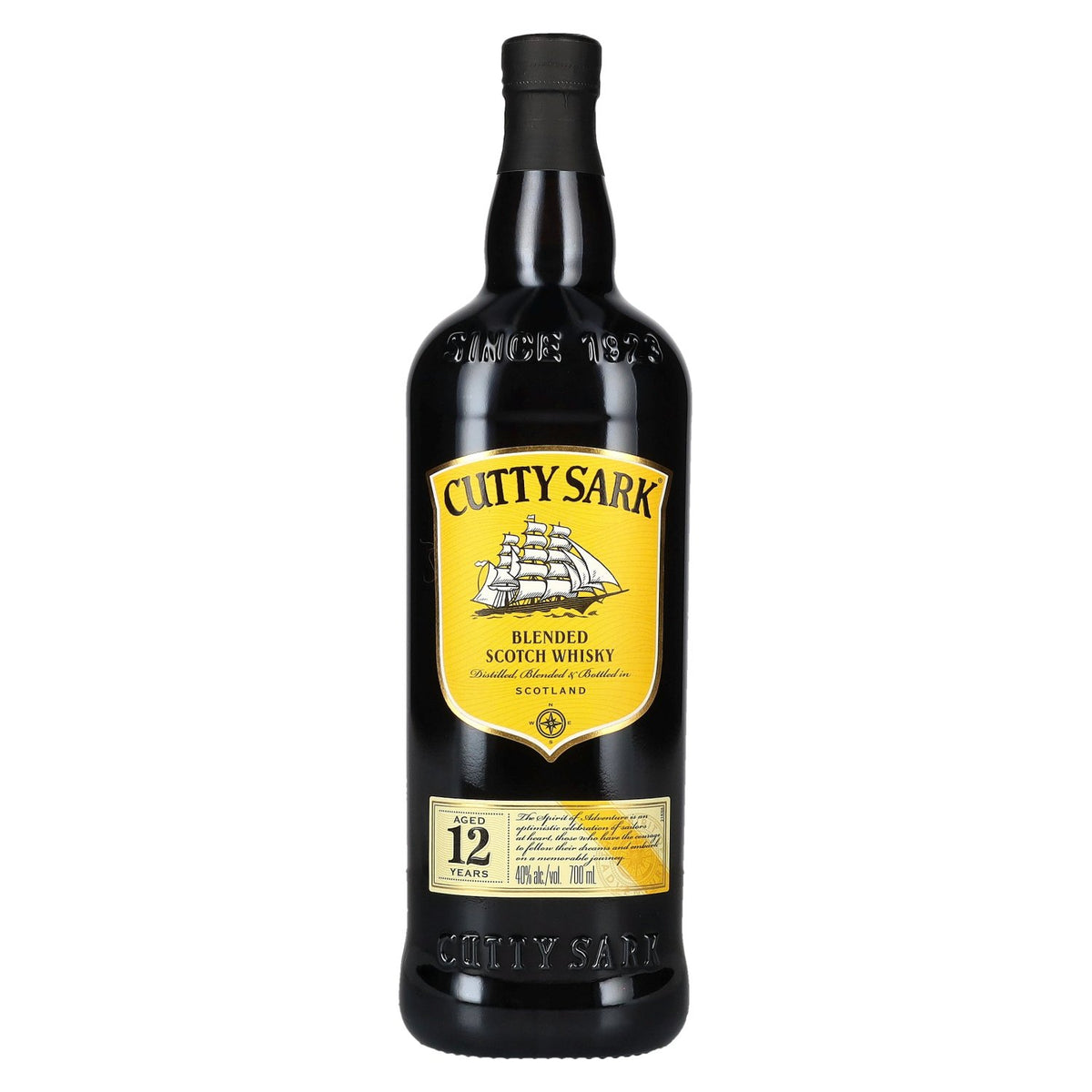 Cutty Sark 12-Year-Old Blended Scotch Whisky, 40% ABV, 0.7 litres