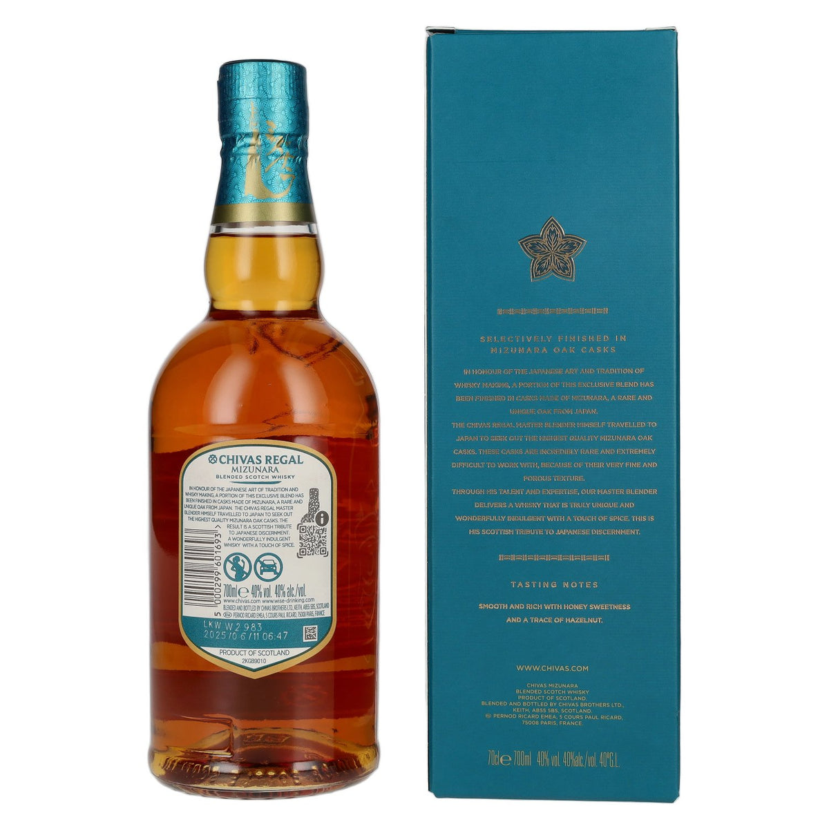 Chivas Regal MIZUNARA Blended Scotch Whisky 40% vol. 0,7 l in geschenkverpakking